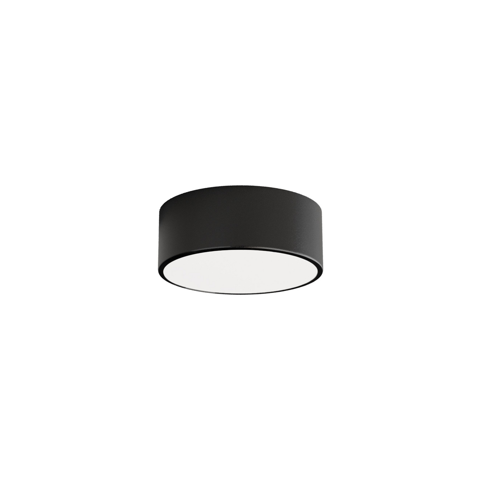 Deckenlampe Cleo 200, schwarz, Sensor, IP54, Ø 20 cm, Metall