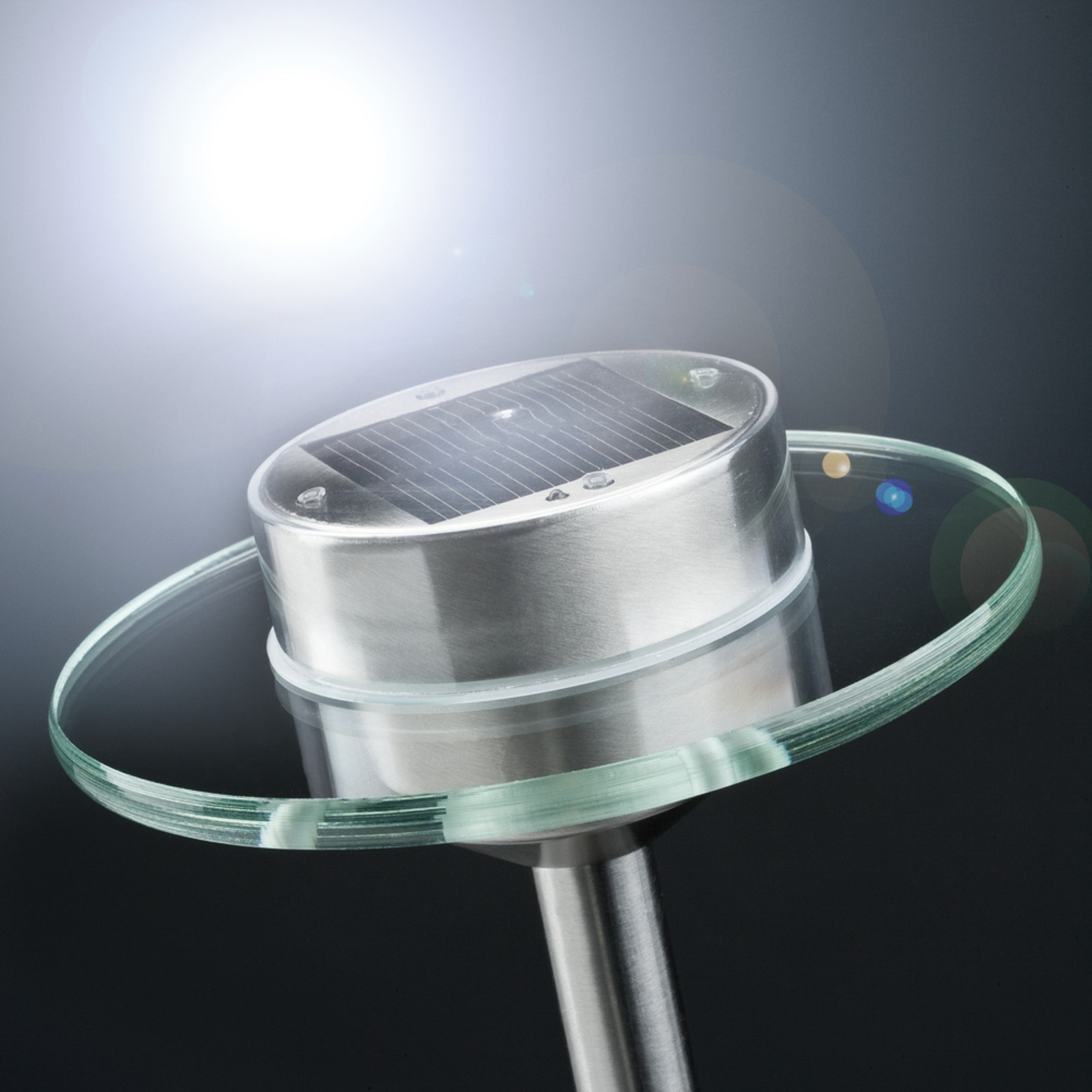 Ufo Solar LED Garden Lamp IP44 Stainless Steel/Clear - Paulmann