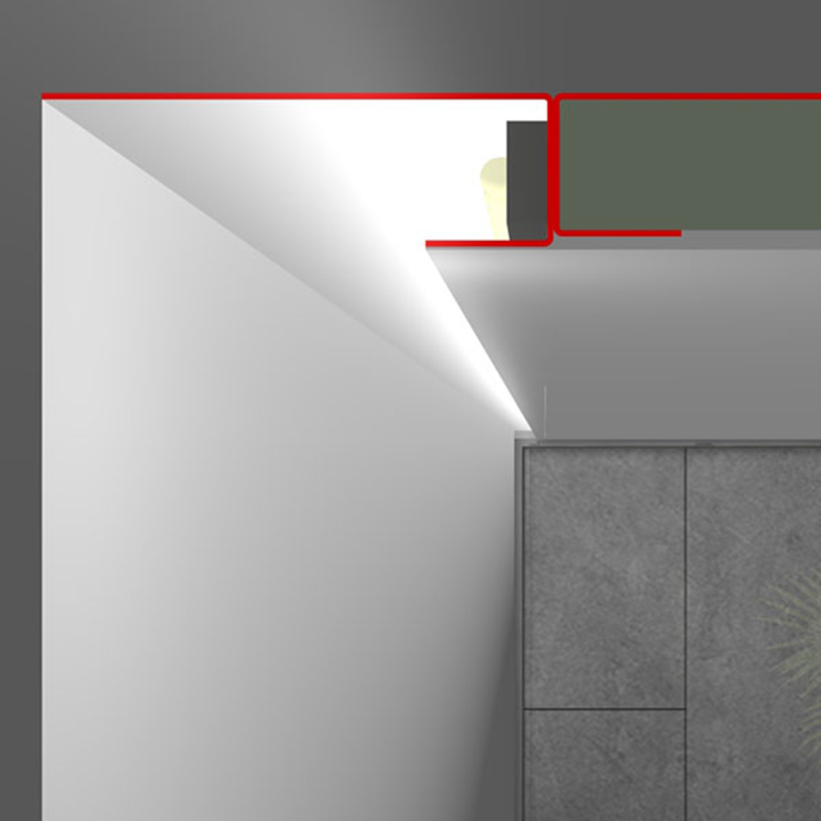 SNL száraz építési profil látható szárral, 70 mm