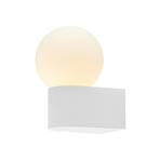 Molto Luce Lanu Round outdoor wall lamp, white, aluminium/glass