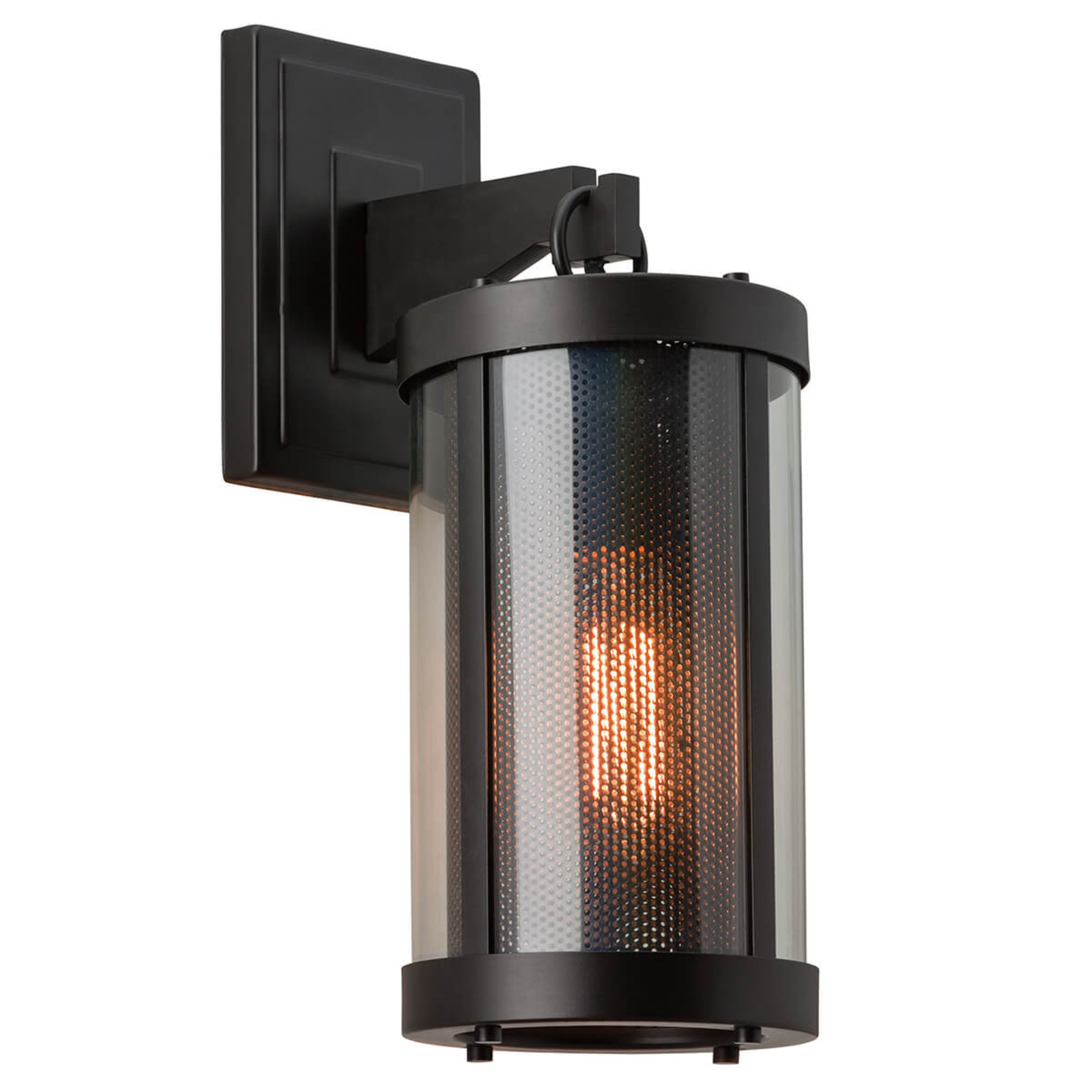 FEISS Traditionally styled wall light Bluffton, for Living / Dining Room, metal, glass, E27, 100 W, energy efficiency: A++, W: 15.6 cm, H: 40 cm