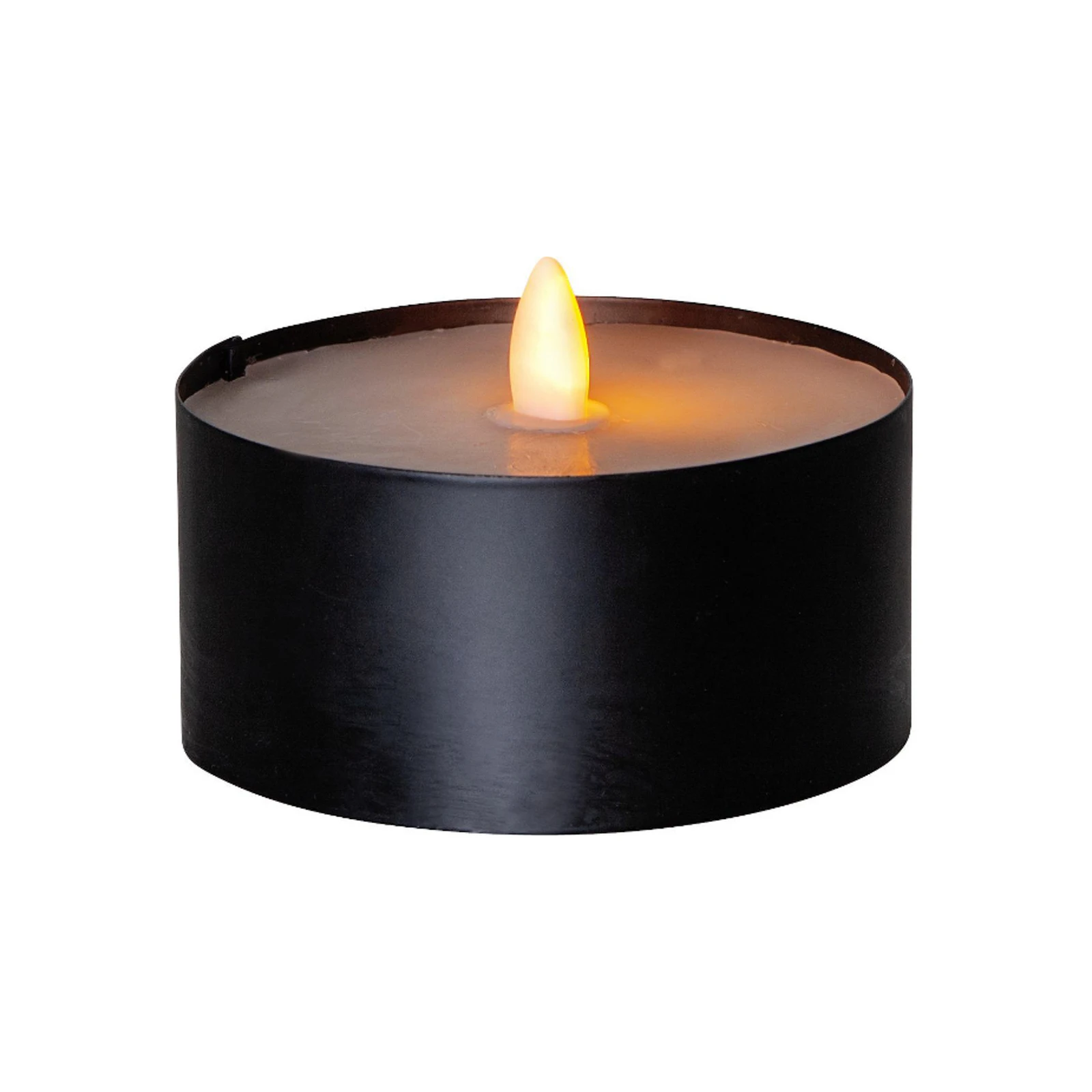 LED svijeća Torch Candle crna metalna/voštana baterija