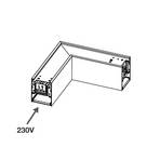 SLC LED γωνιακό κομμάτι Click L, AC, σύνδεση αριστερά, μαύρο