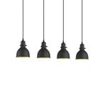 Jasminka 4 Taklampa Black/Gold - Lindby