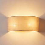 Wandlamp Nature, crème, breedte 40 cm, textiel, omhoog/omlaag