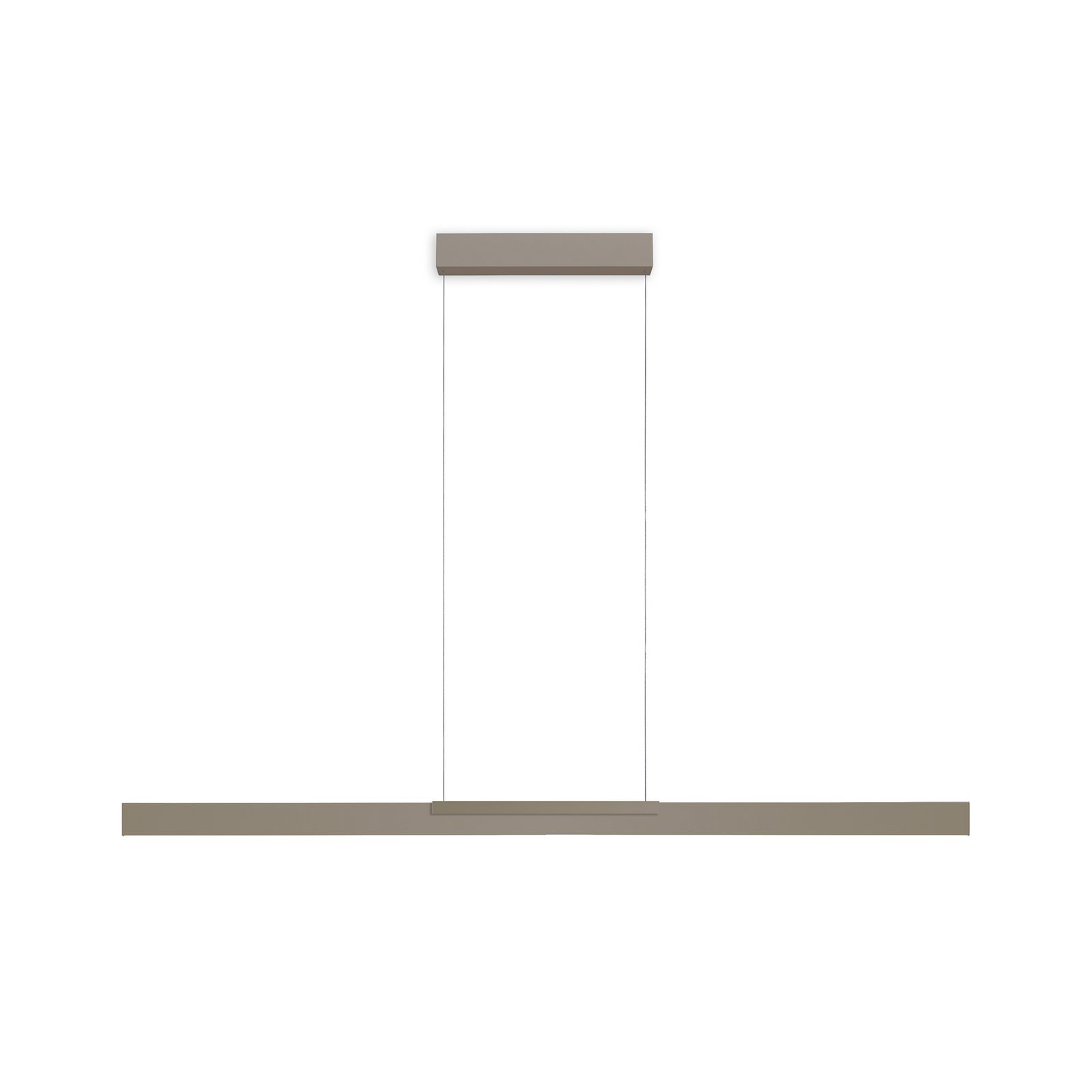 Candeeiro suspenso LED Bopp Nano 2.0, comprimento 140 cm, cinza-escuro, metal