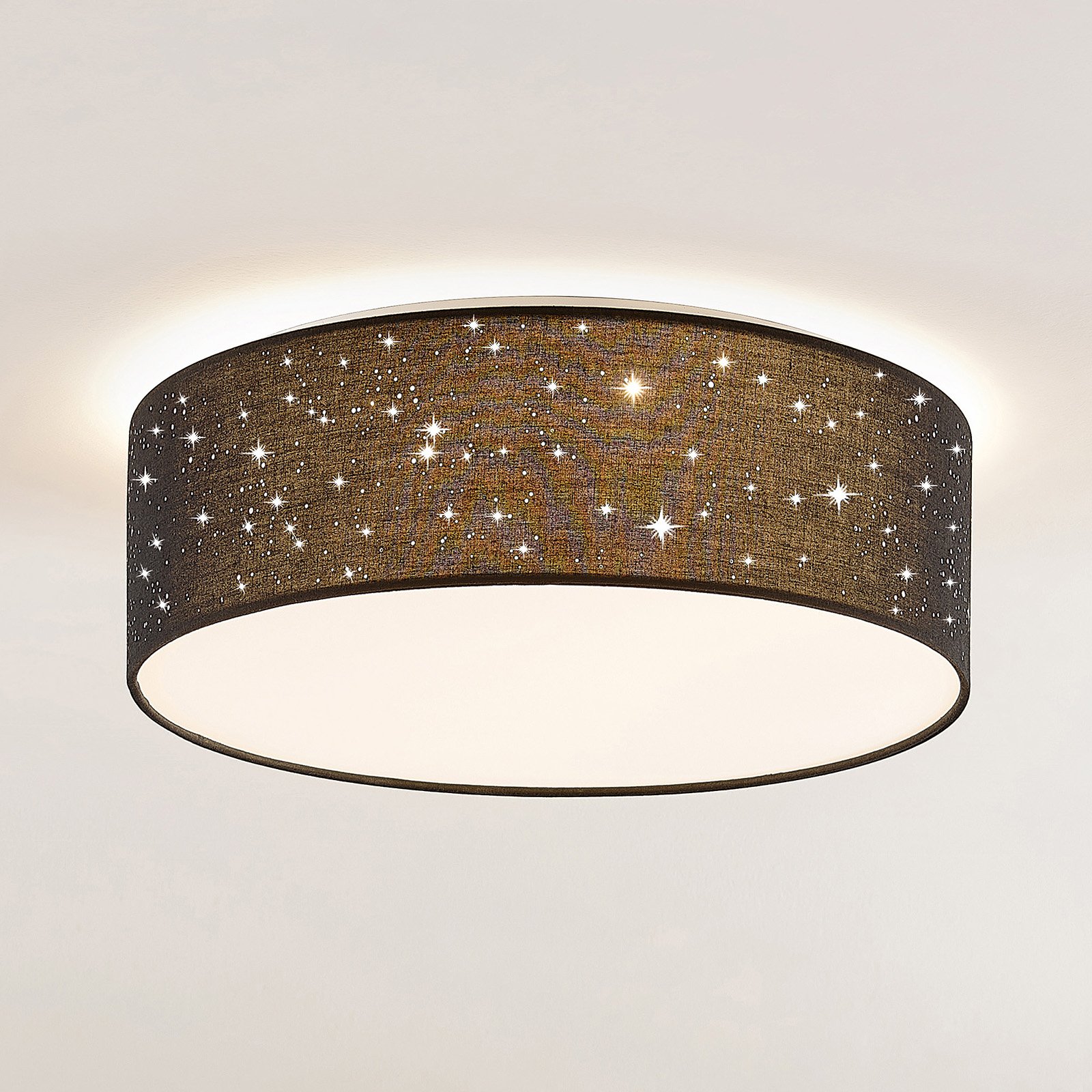 Lindby Ellamina LED-Deckenleuchte, 40 cm, schwarz