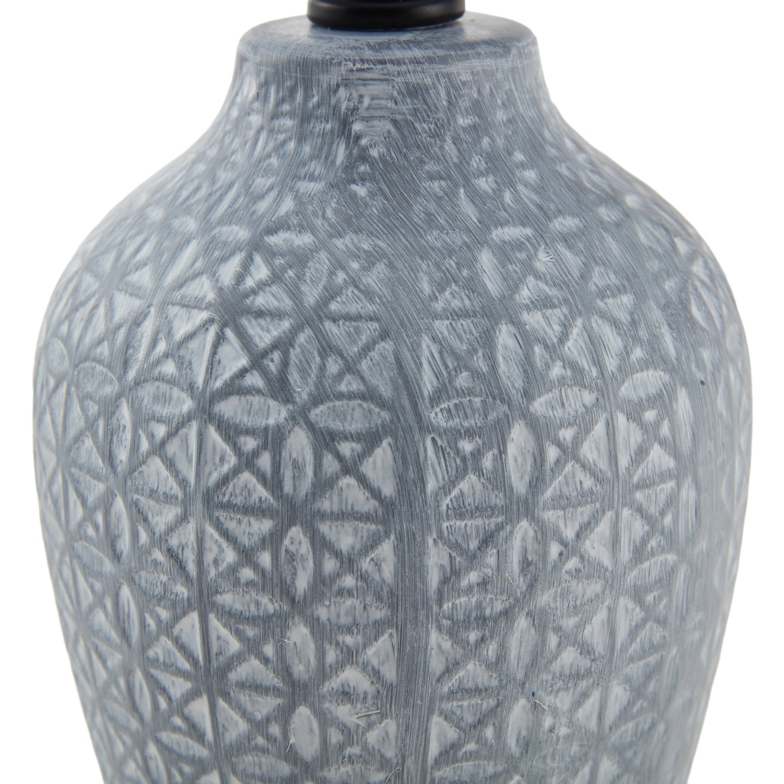 Stolná lampa Lindby Thalassia sivo/čierna Ø 20 cm