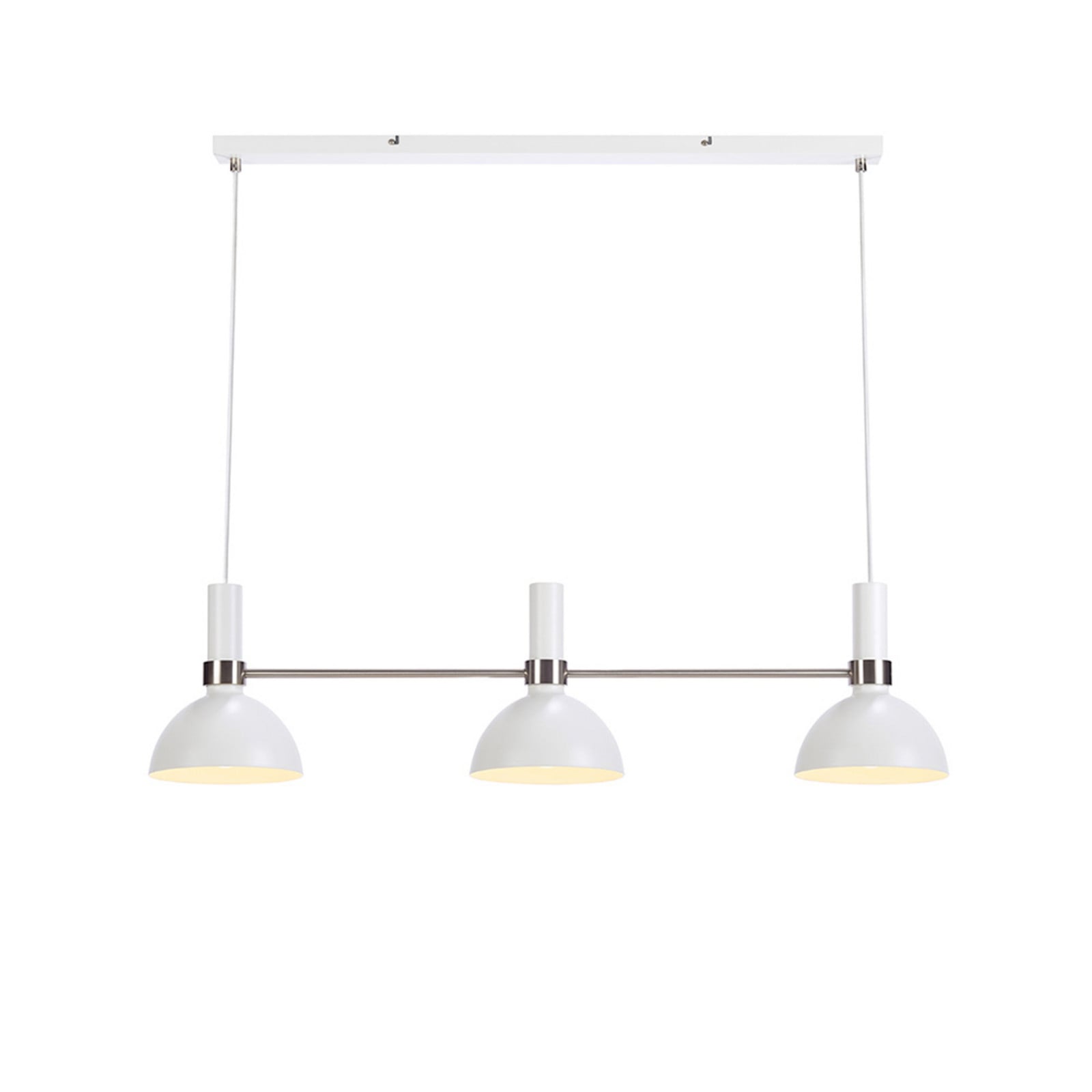 Larry 3 Pendelleuchte White/Steel Markslöjd - Esszimmer - Metall