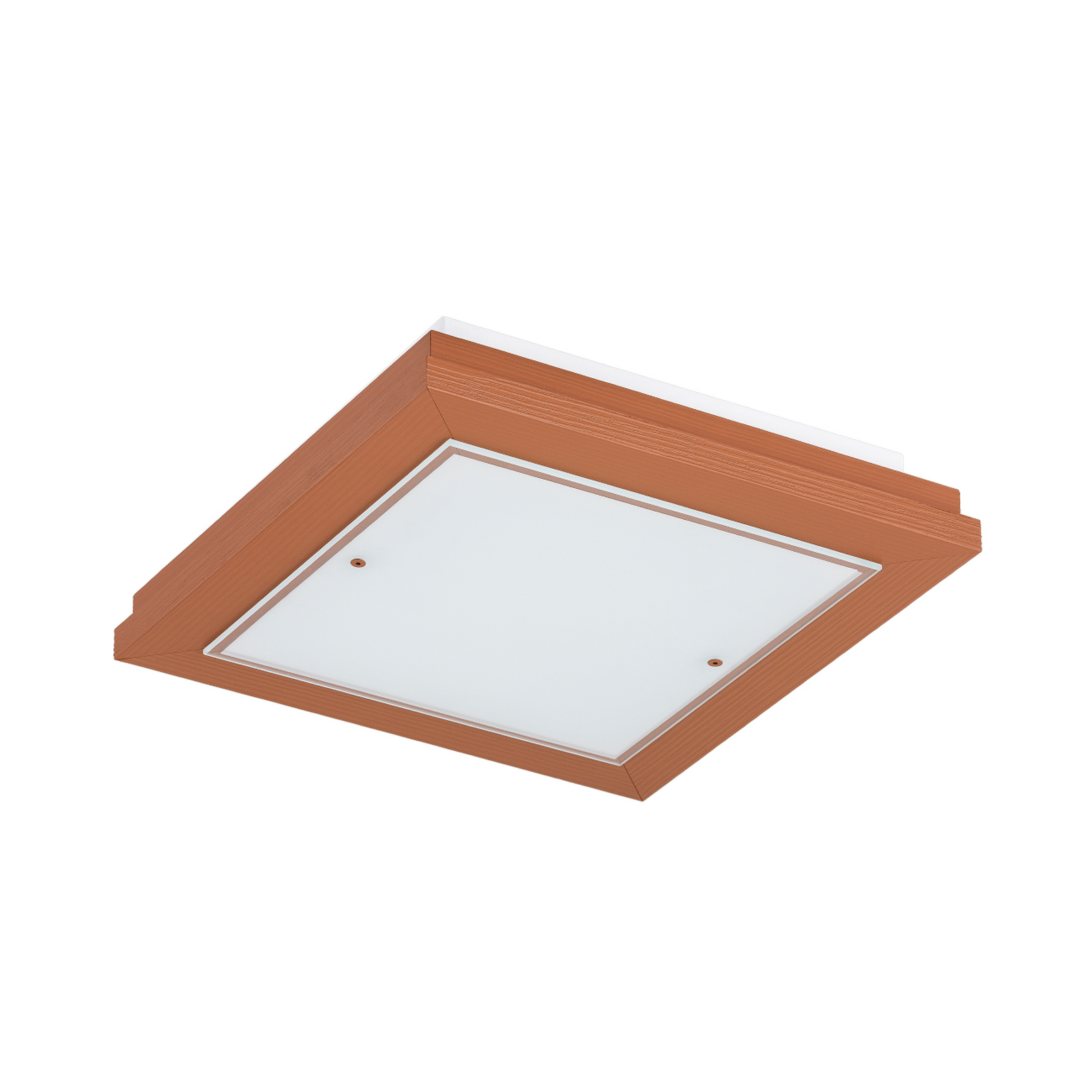 Tally ceiling light, width 32 cm, terracotta, wood, E27