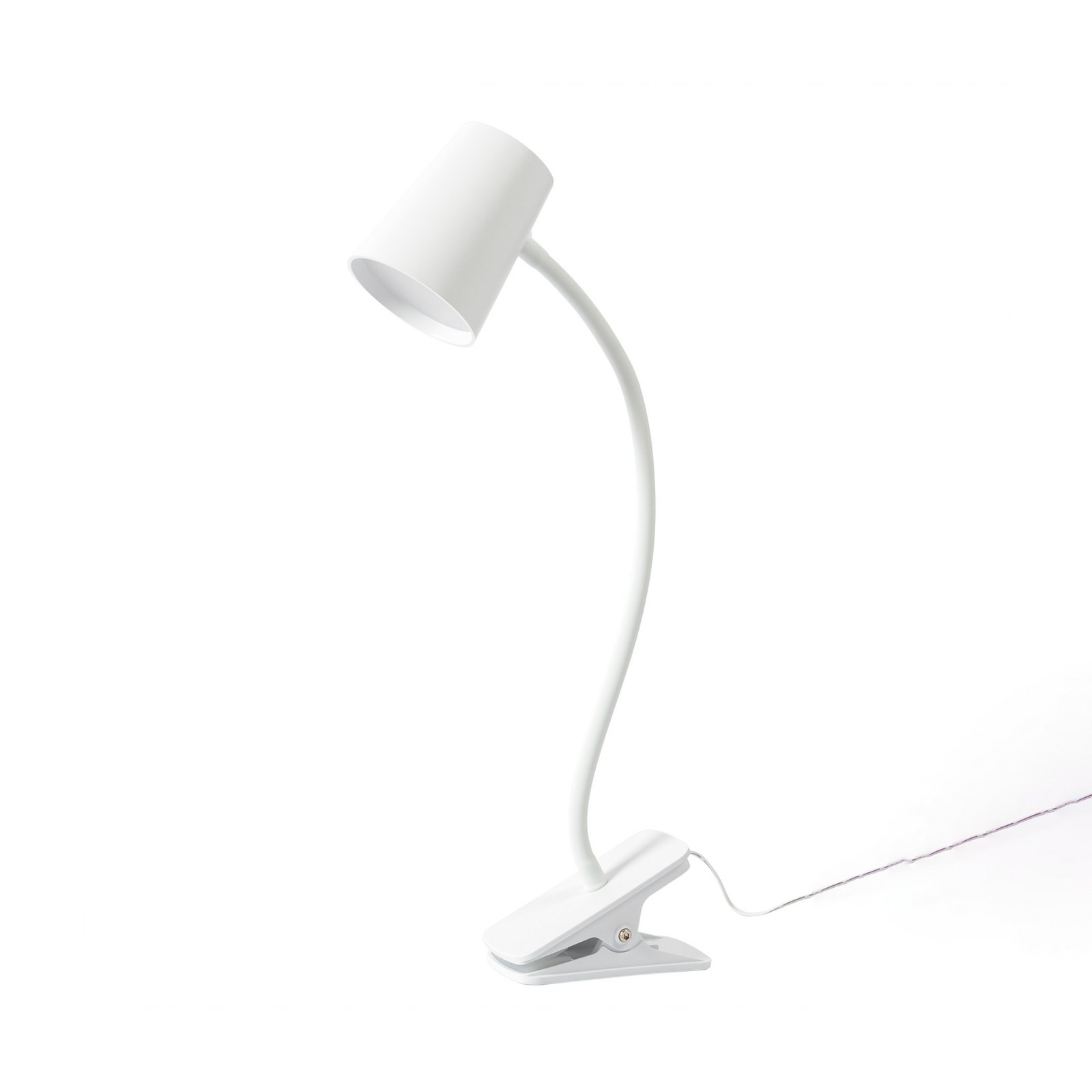 Ailina LED Lampa Biurkowa z Klipsem White - Lindby