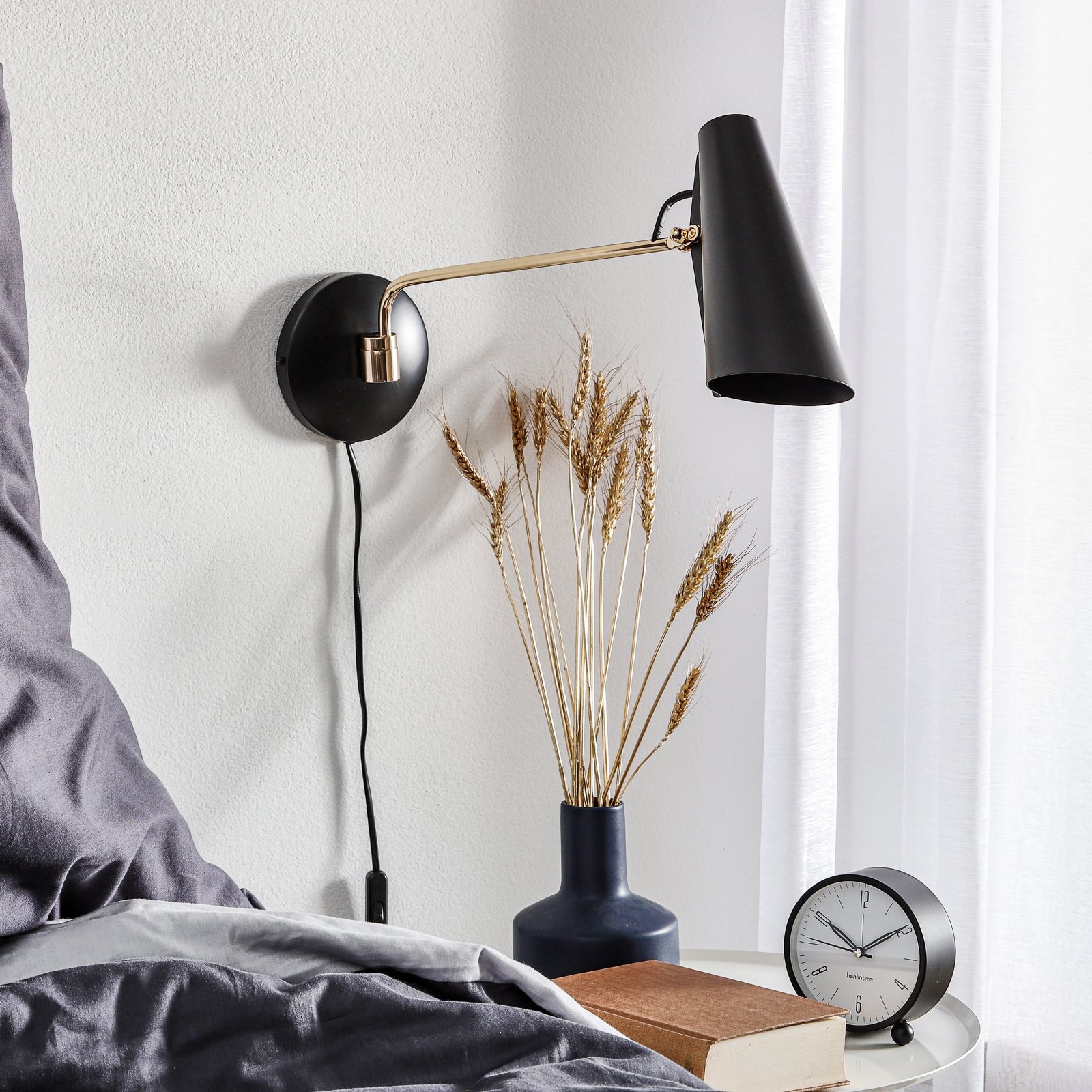Birdy Wall Lamp Black/Brass - Northern