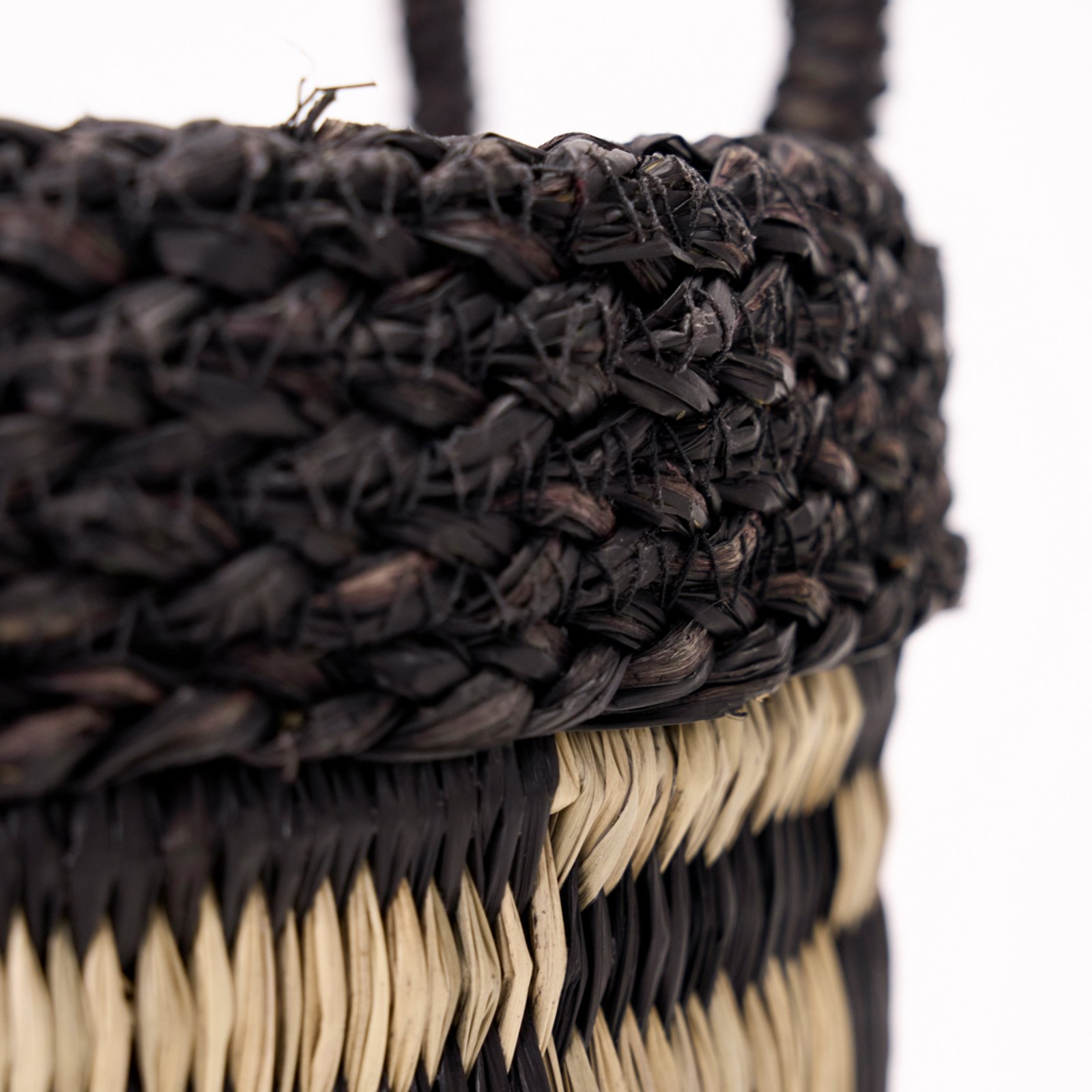 HDOpti basket, black/natural, set of 3, seagrass - House Doctor