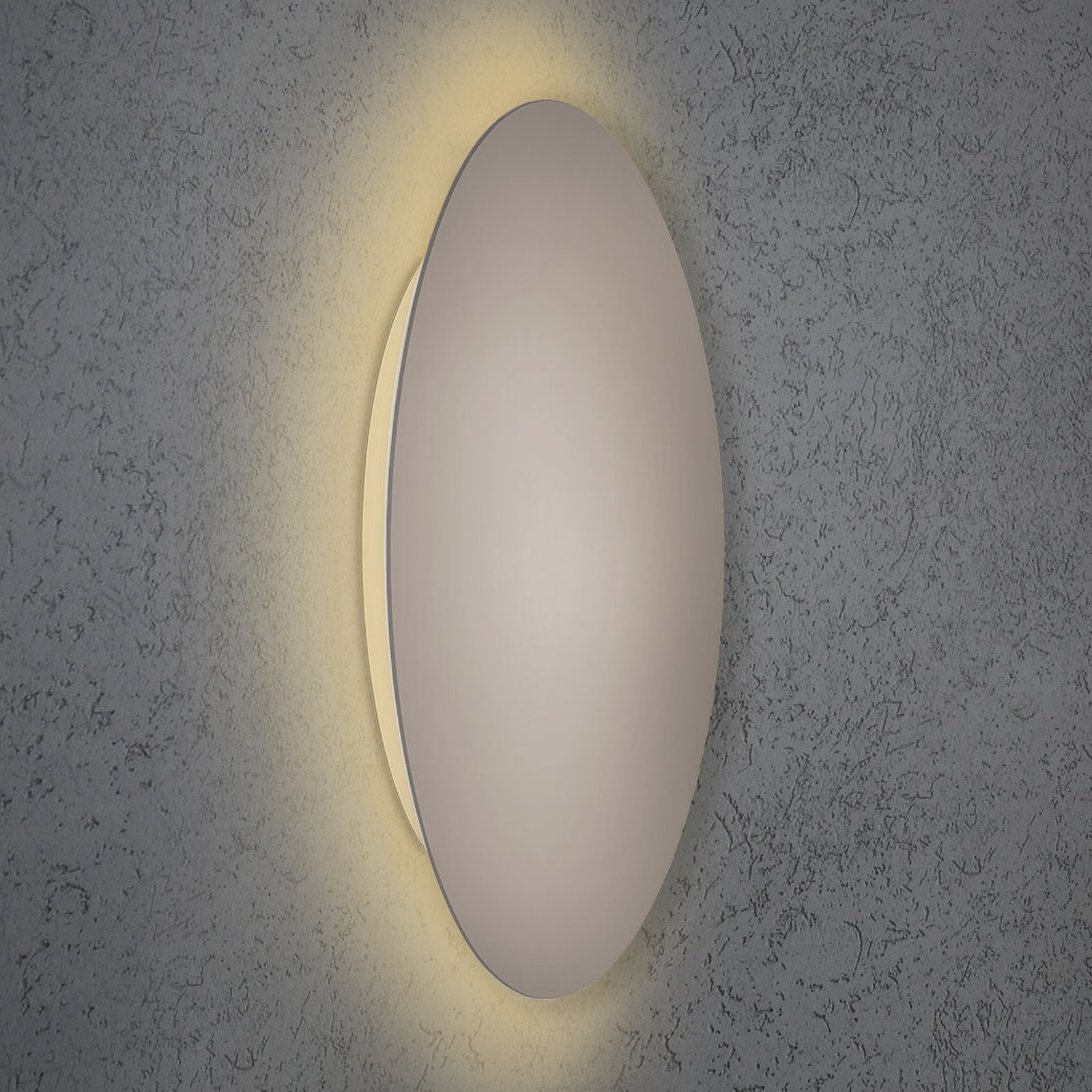 Escale Blade LED wall light, taupe, Ø 44 cm