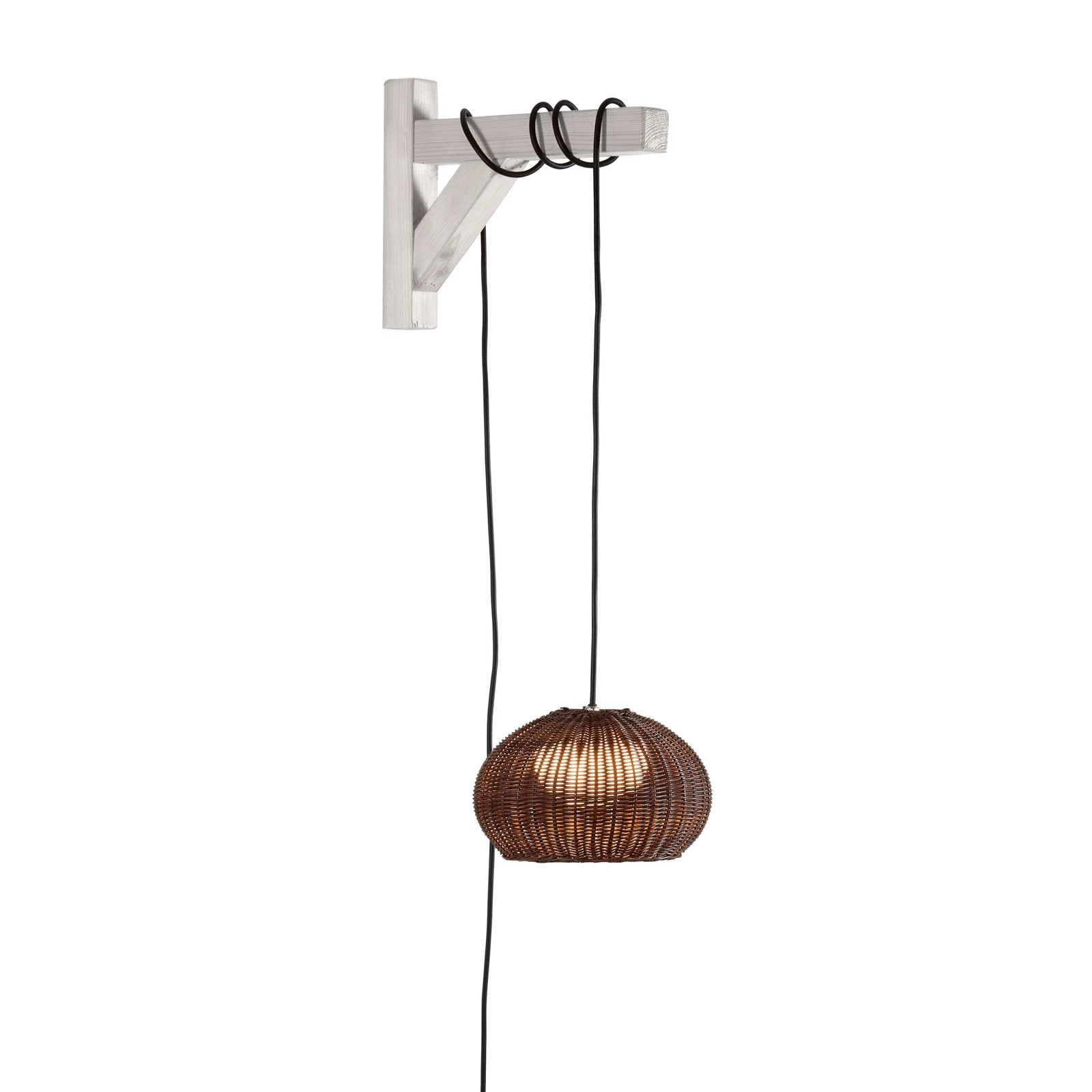 Bover LED piekaramā lampa Garota, kontaktdakša grafīta brūna/brūna