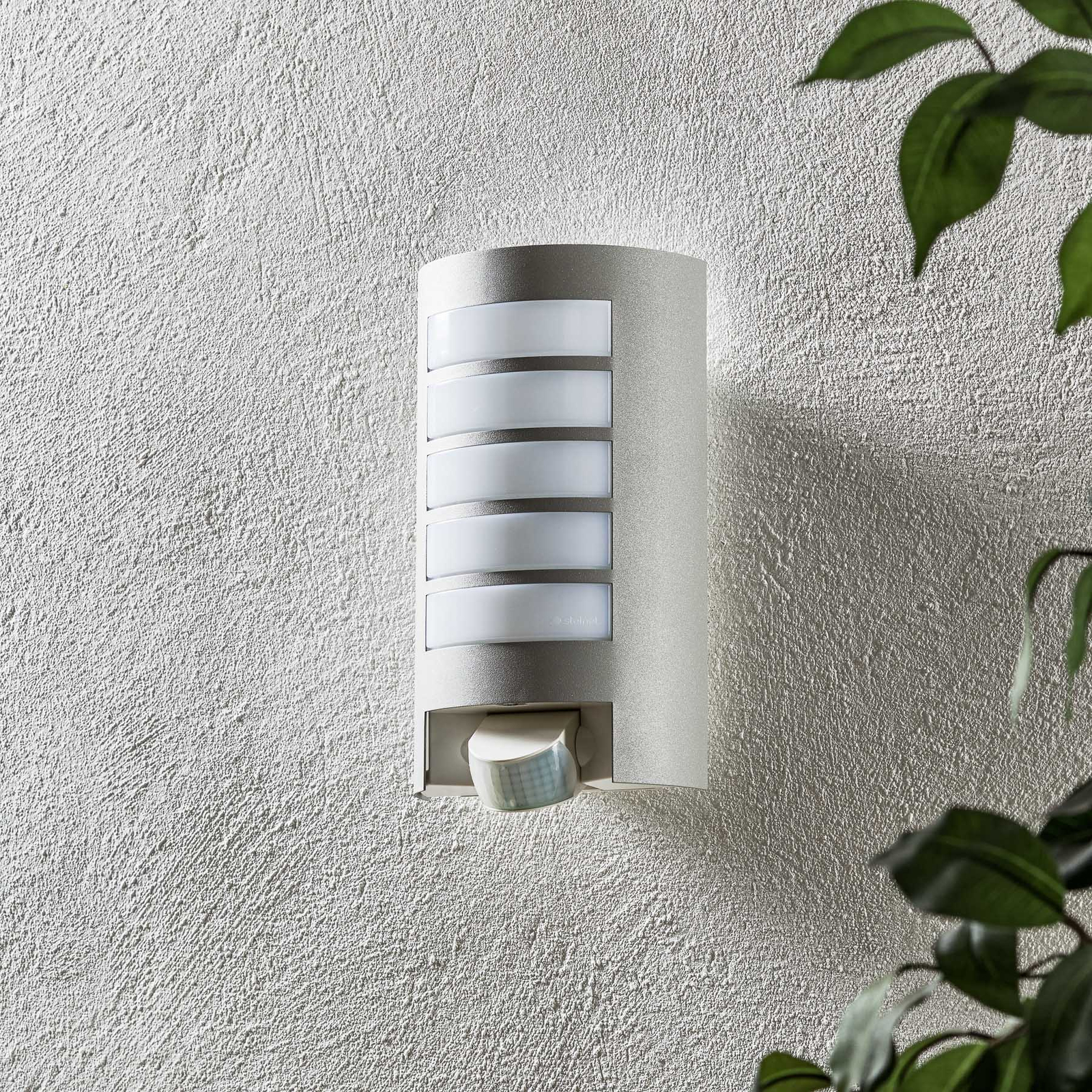 STEINEL L 12 S sensor outdoor wall light, silver