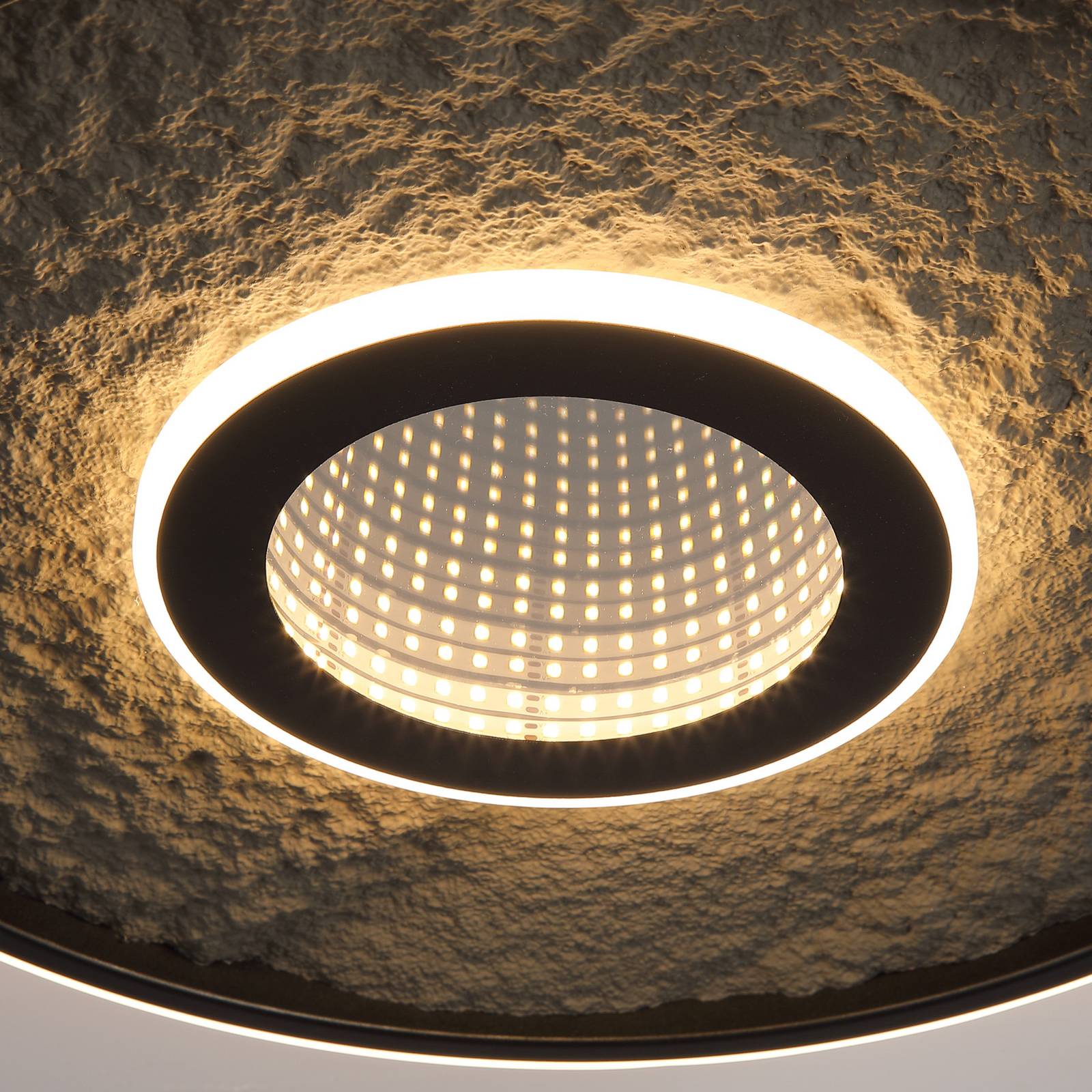 Lampa sufitowa LED Lumadisc, czarna, Ø 41 cm, metal/silikon