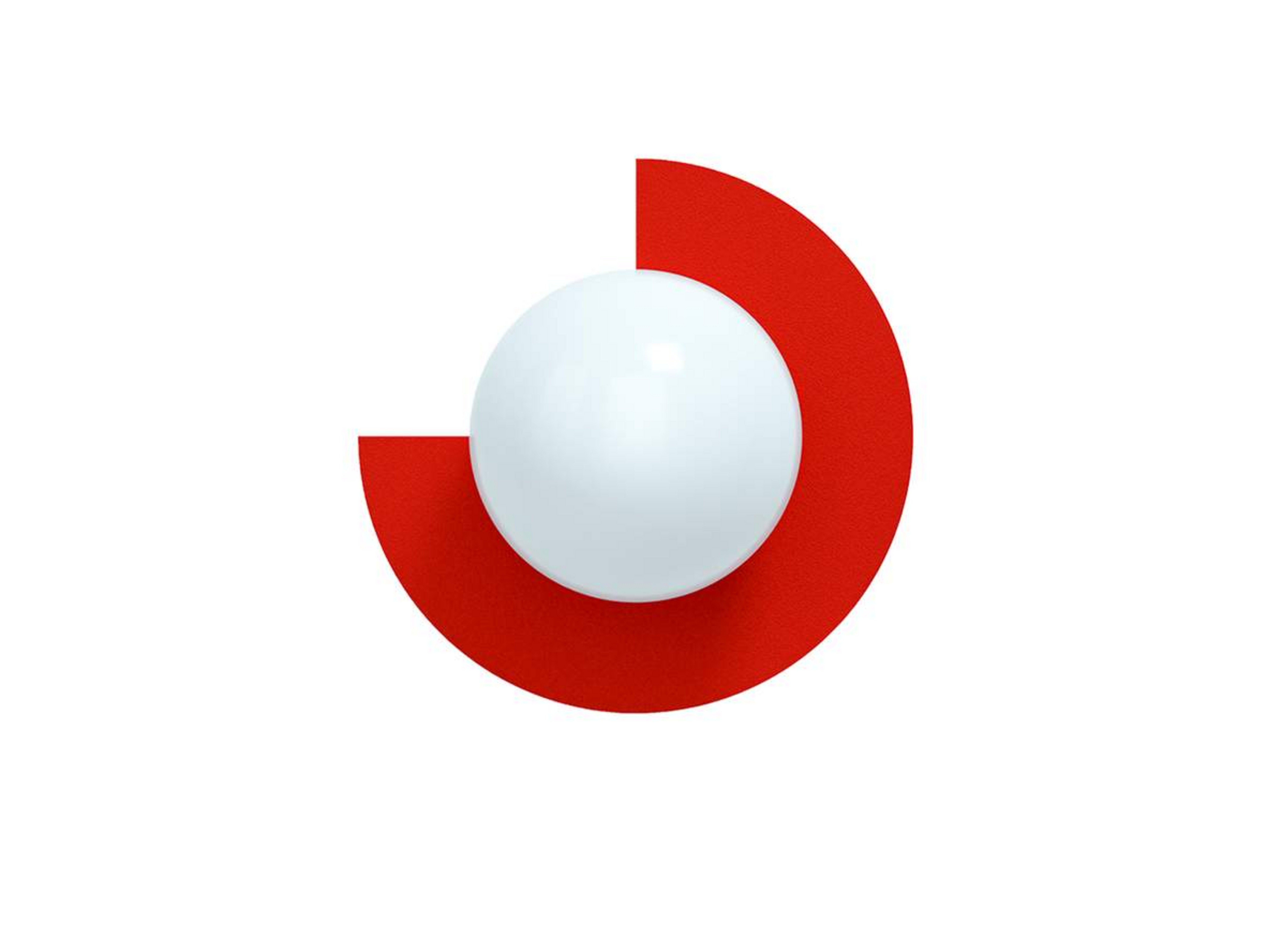 Aplique de pared Candy Big Circle 270 L, roja - Swedish Ninja