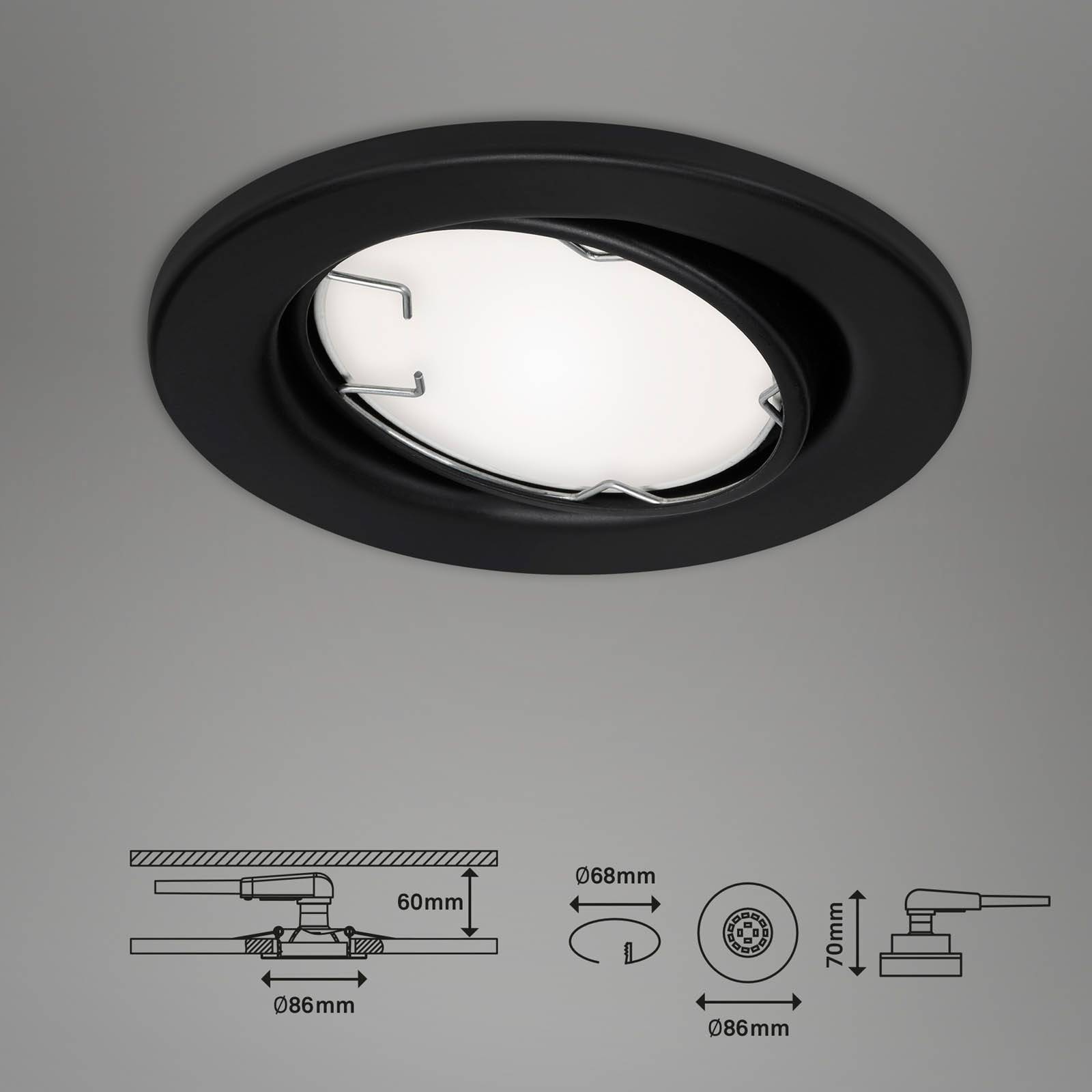 Briloner Fit Move S infälld LED-lampa CCT RGB 3 enheter svart