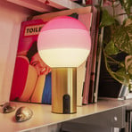 Dipping Light Portable Lampe de Table Rose Vif/Brushed Brass - Marset