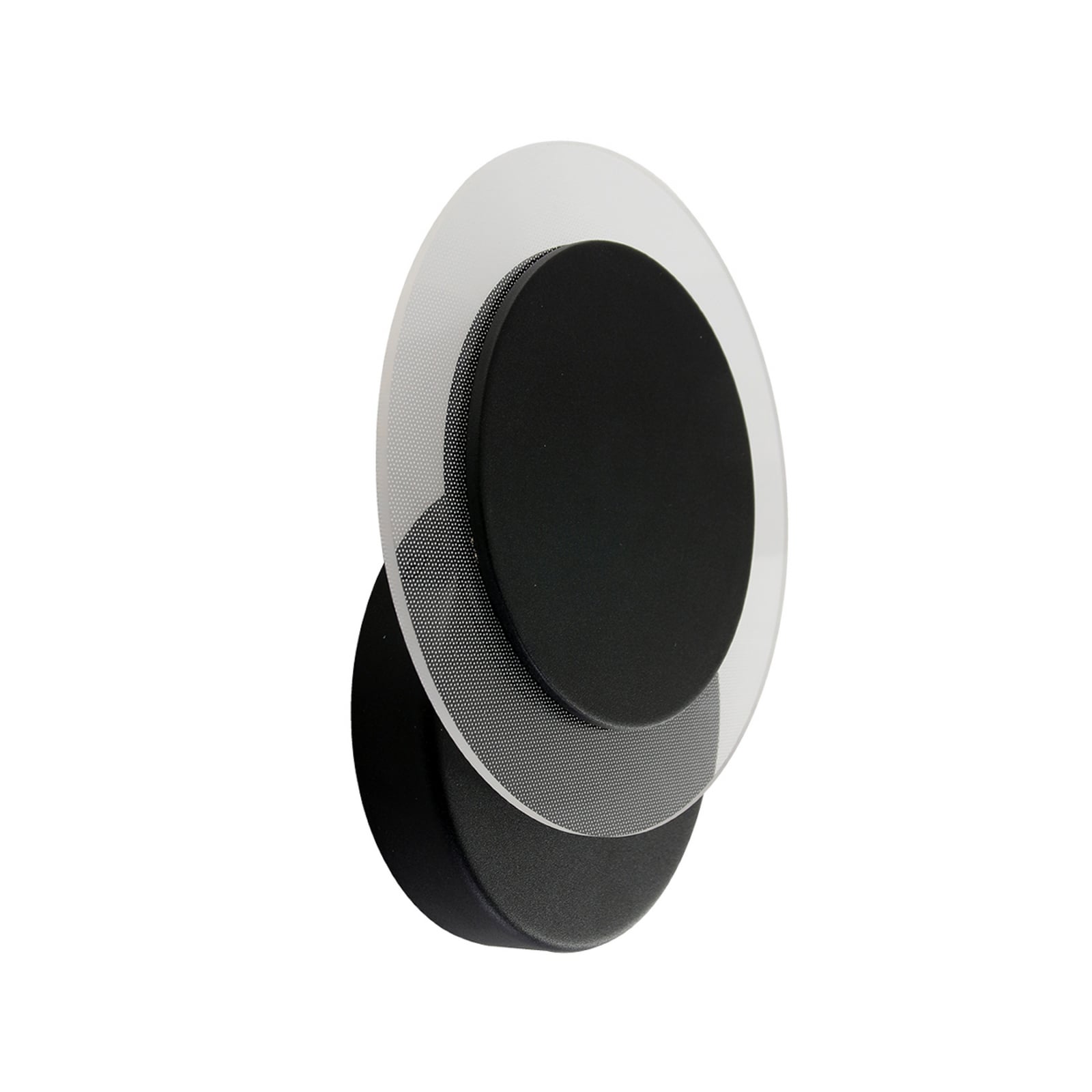 Aplique de pared LED Lido, negro, metal, 2700 K