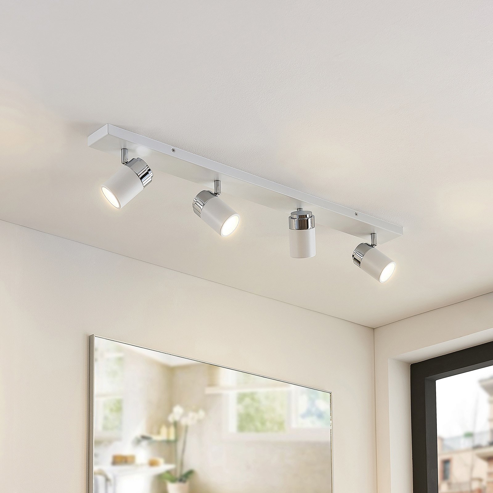 Kardo 4 Ceiling Lamp White/Chrome - Lindby
