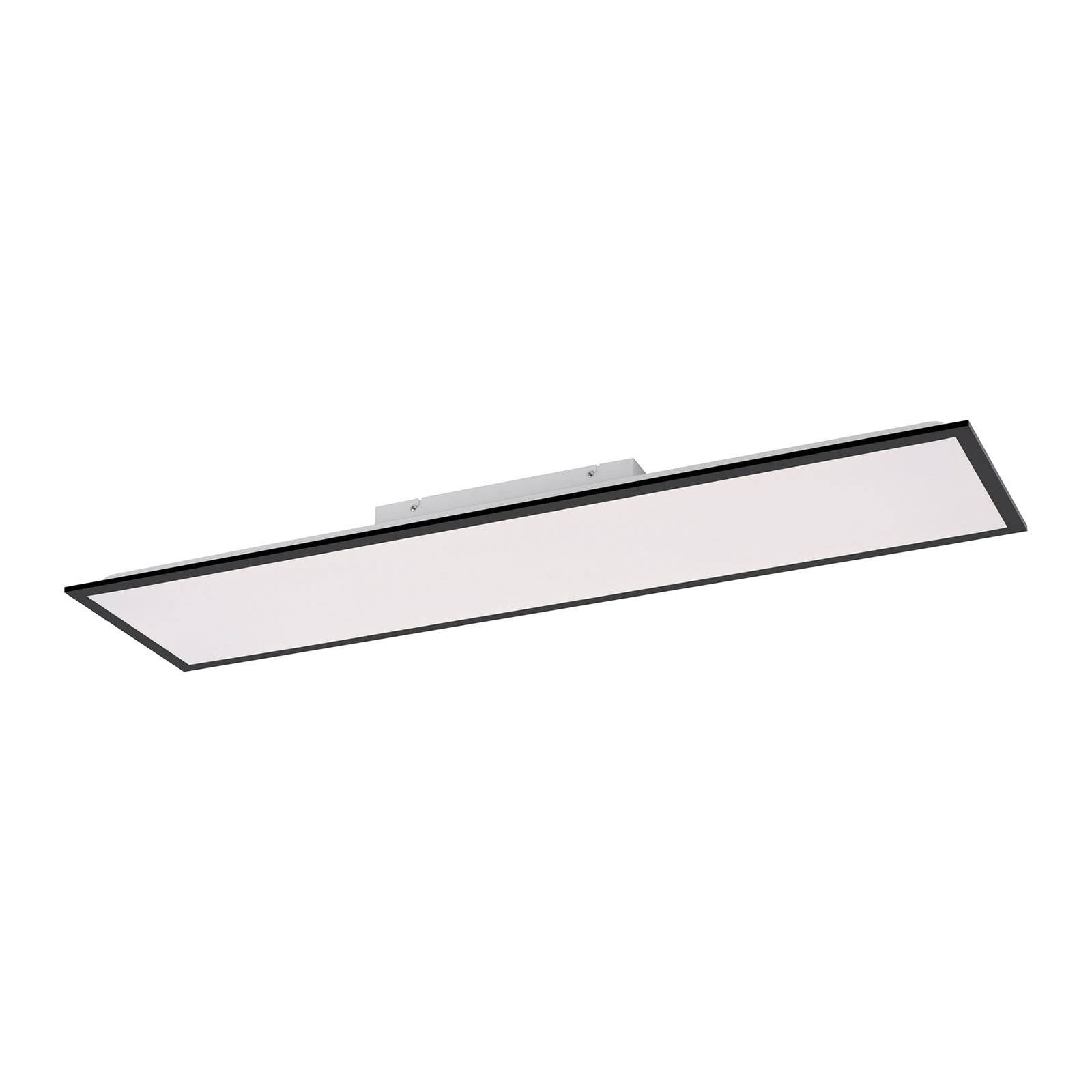 Panneau en saillie LED Flat CCT noir 119 x 29 cm