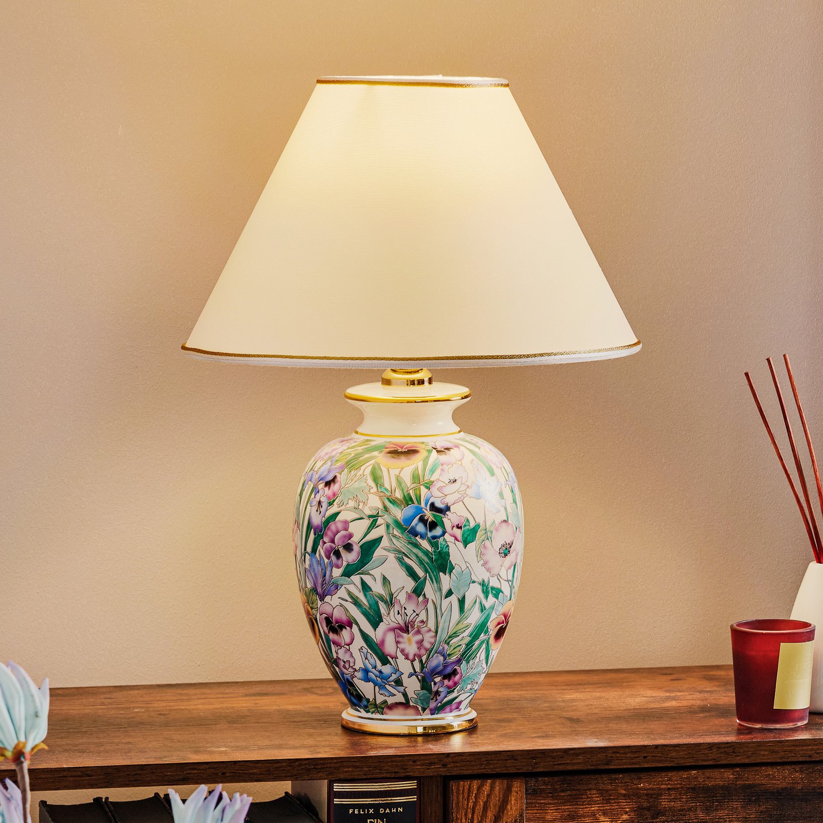 KOLARZ Giardino Panse - lampe à poser florale 30cm
