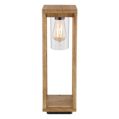 Lampa cokołowa Candela wygląd drewna, 50 cm