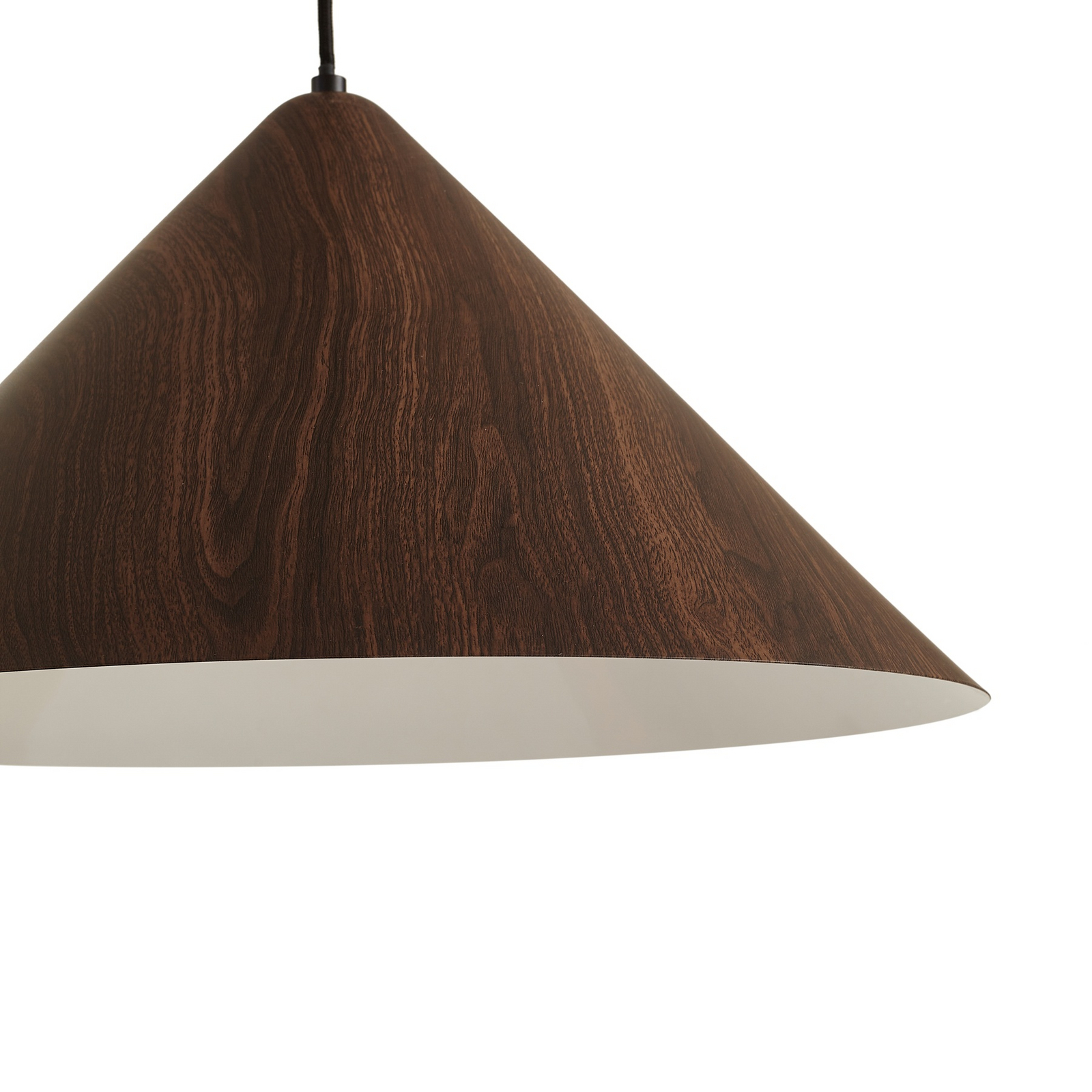 Lindby suspension Clarine, noyer, Ø 50 cm, métal