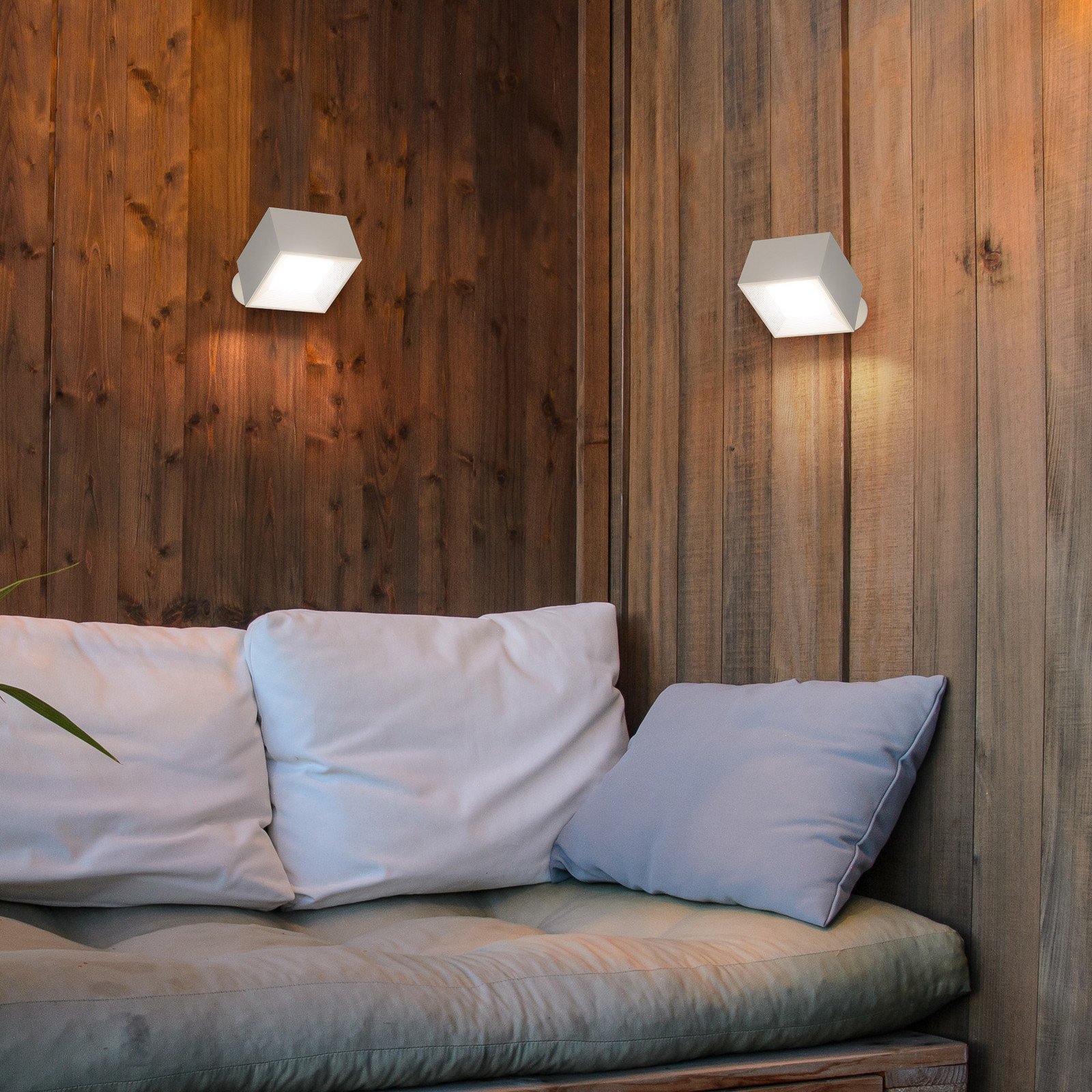 FH Lighting Spot de perete reîncărcabil cu LED Magnetics alb în formă de cub - Hol - Plastic