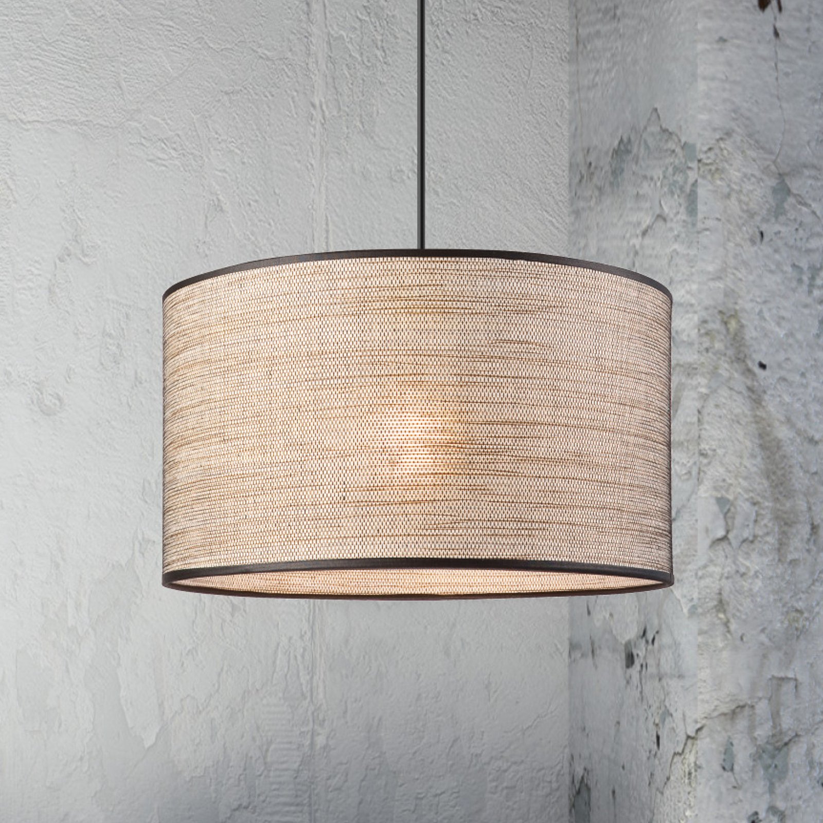 Suspension Penelope, Ø 35 cm, marron clair, 1 lampe