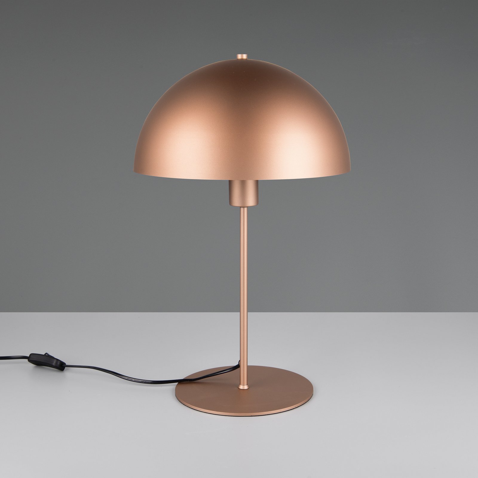 Nola table lamp, coffee, height 45 cm, metal