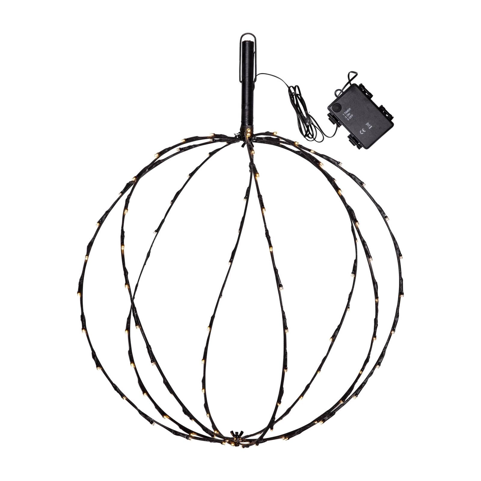 LED-Erdspießleuchte Sphere, Ø 50 cm, schwarz Metall Batterie