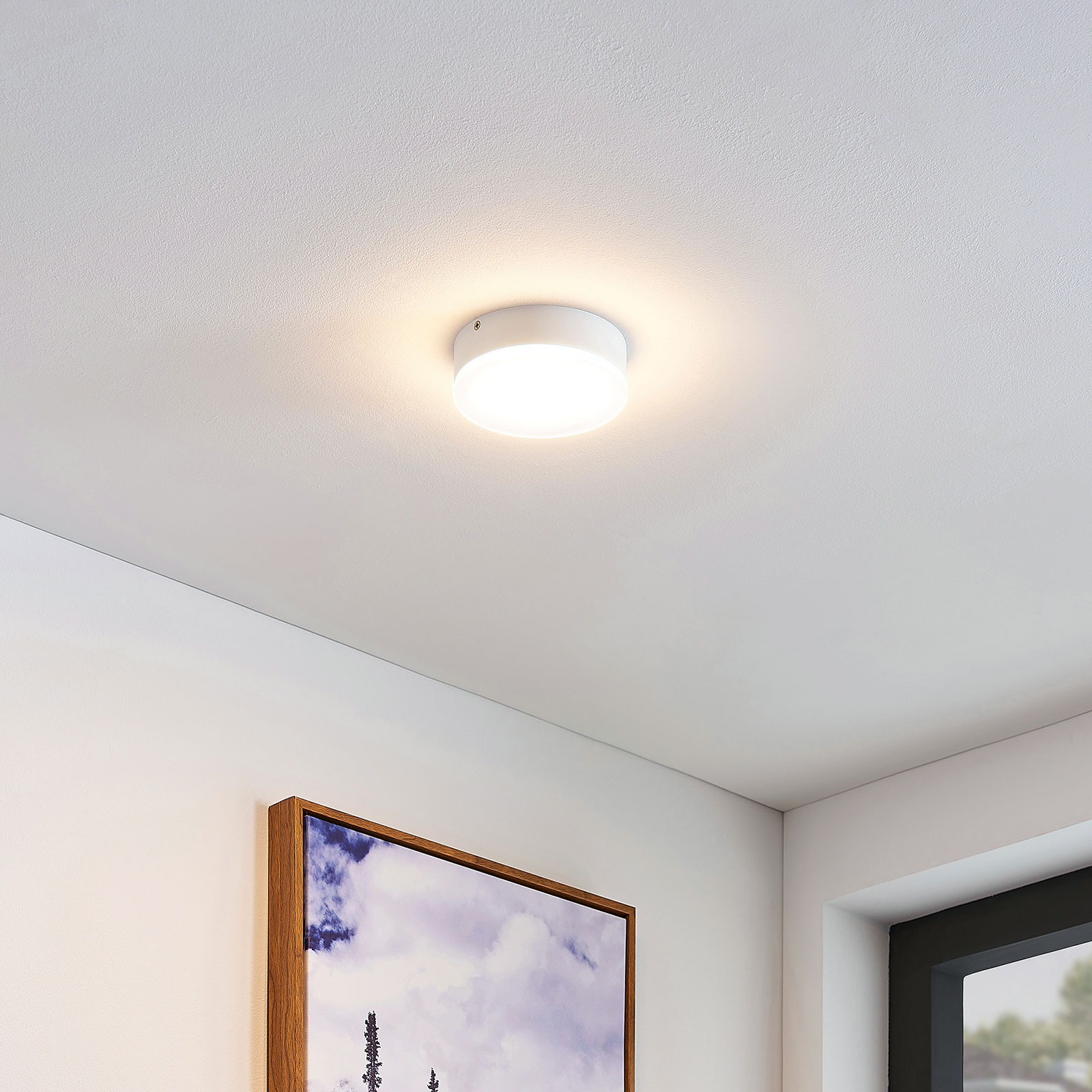 Lindby Leonta LED-taklampe, hvit, dimbar