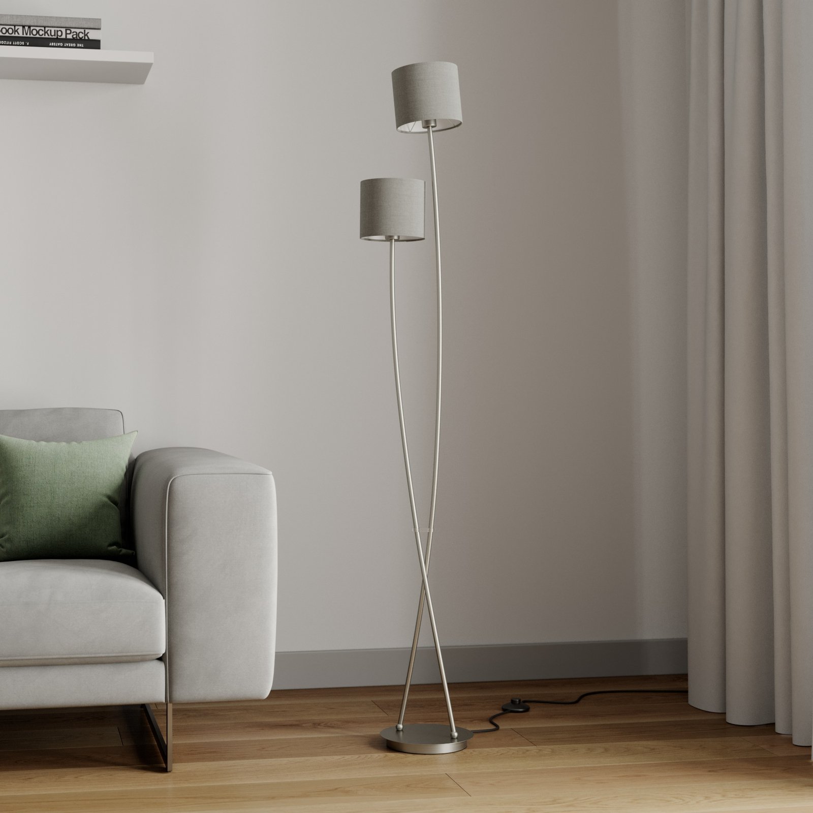 Juljana 2 Floor Lamp Taupe - Lucande