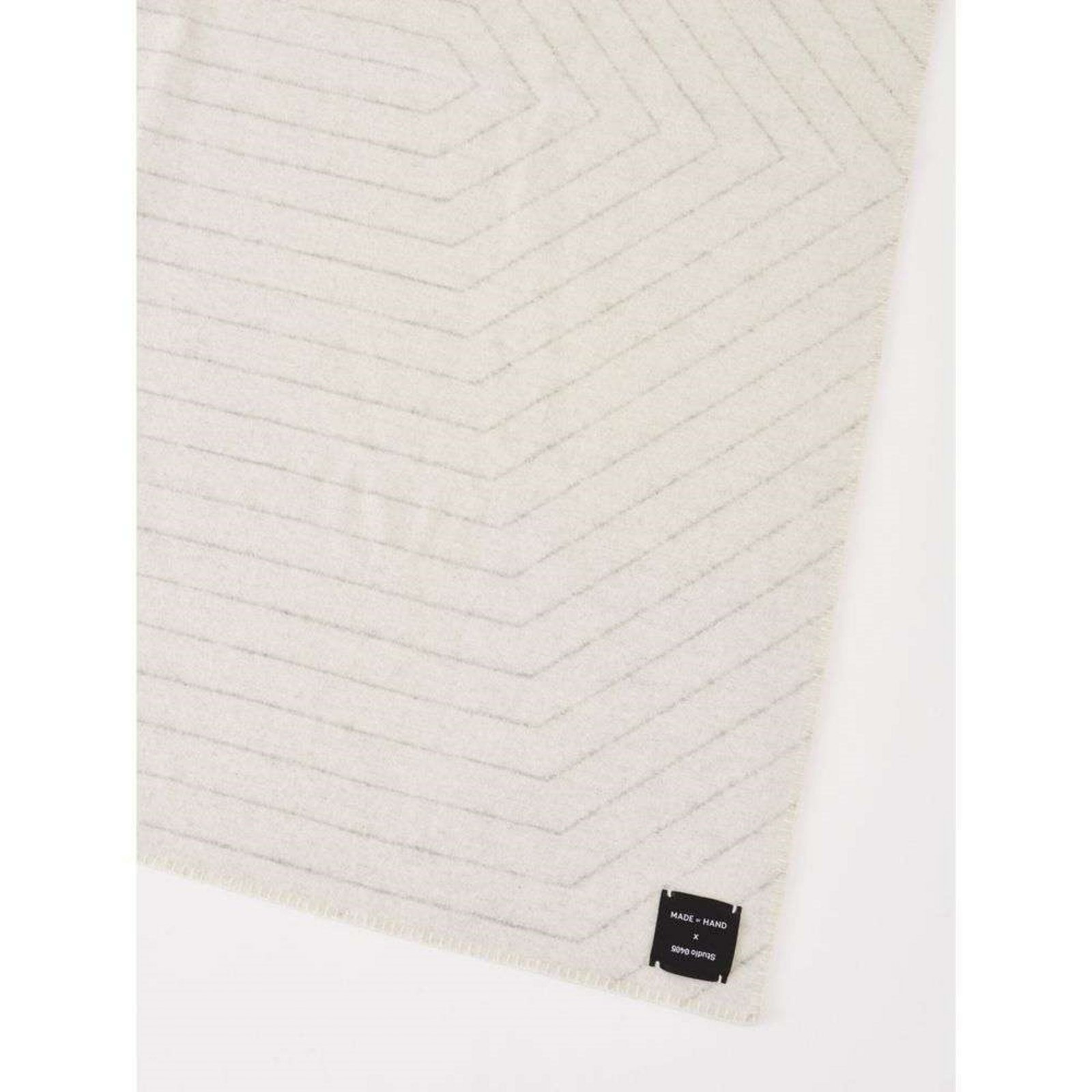 Pinstripe Throw White - Made By Hand