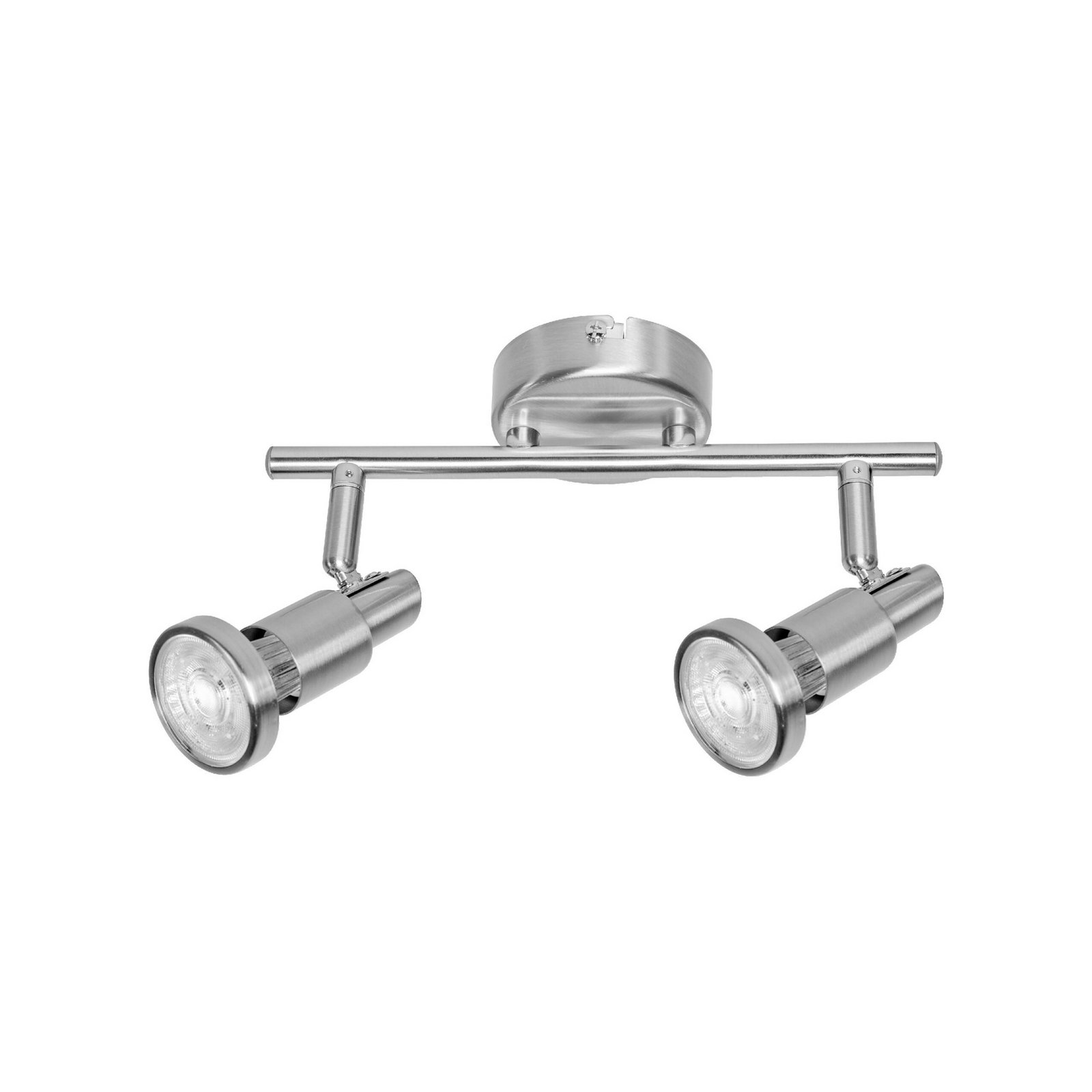 OSRAM Deckenstrahler, silber, Metall 2-flg. GU10-LED 2.700 K