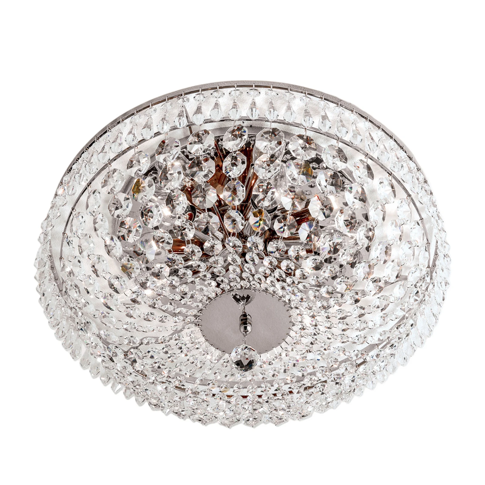 Sherata Crystal Ceiling Light Chrome-Plated 45 cm