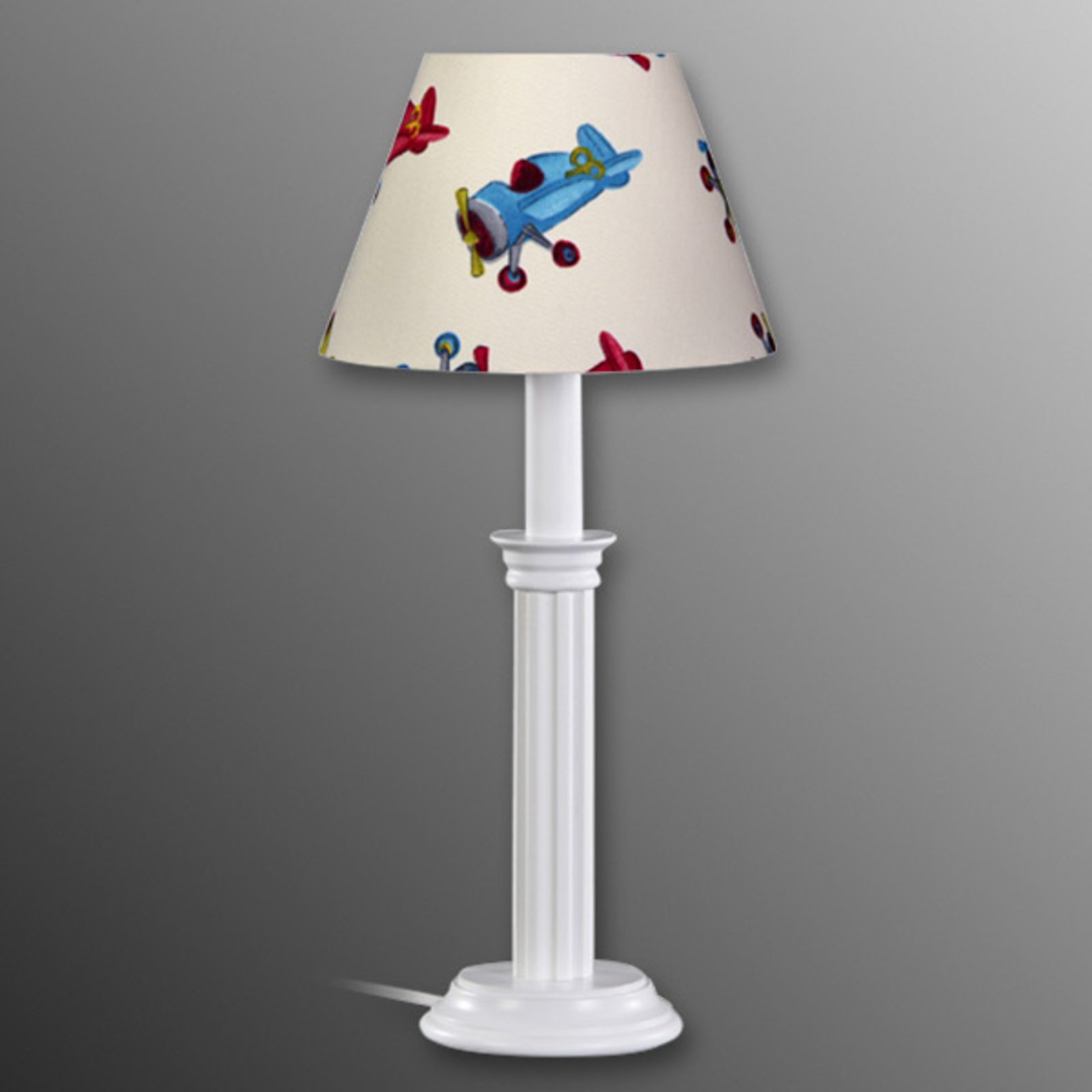 Fabric table lamp FLUGZEUGE