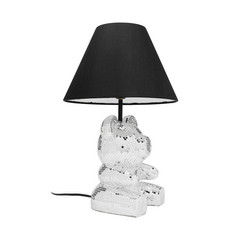 KARE Bear Disco pöytävalaisin, musta, peilattu
