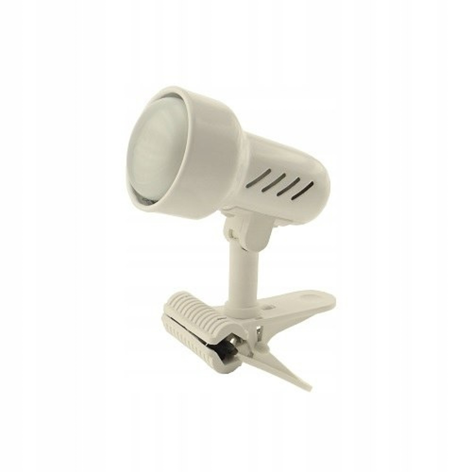KM White clip-on light with cable and plug, E14