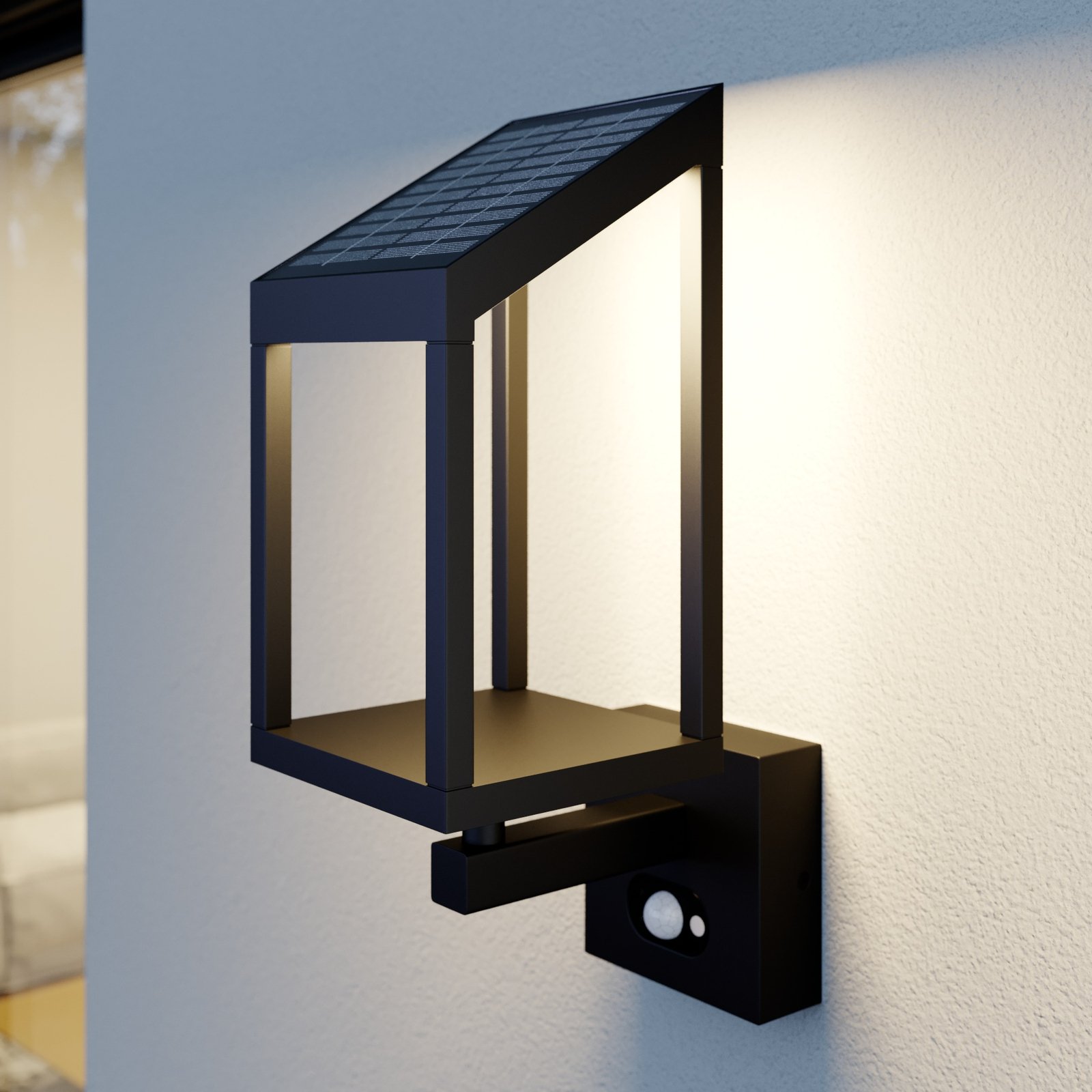 Lucande Timeo LED-solcelle utendørs vegglampe