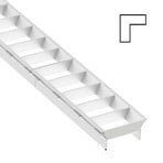 SLC lamelių grotelės „Click“, L modulis, baltos spalvos, plastikinės