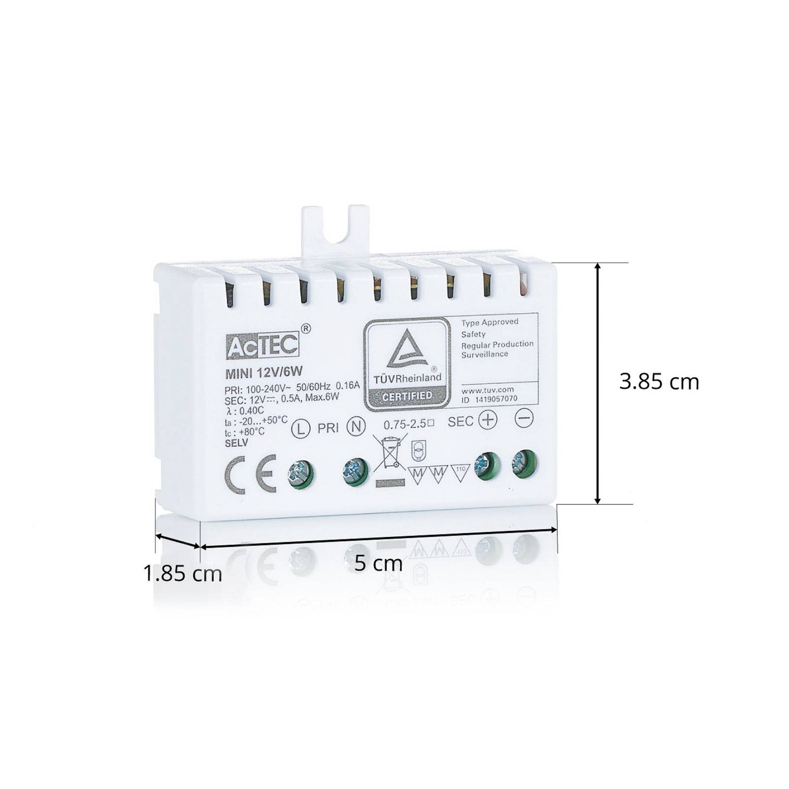 AcTEC Mini LED budič CV 12V, 6W, IP20