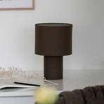 PR Home Leah table lamp cotton height 28cm brown