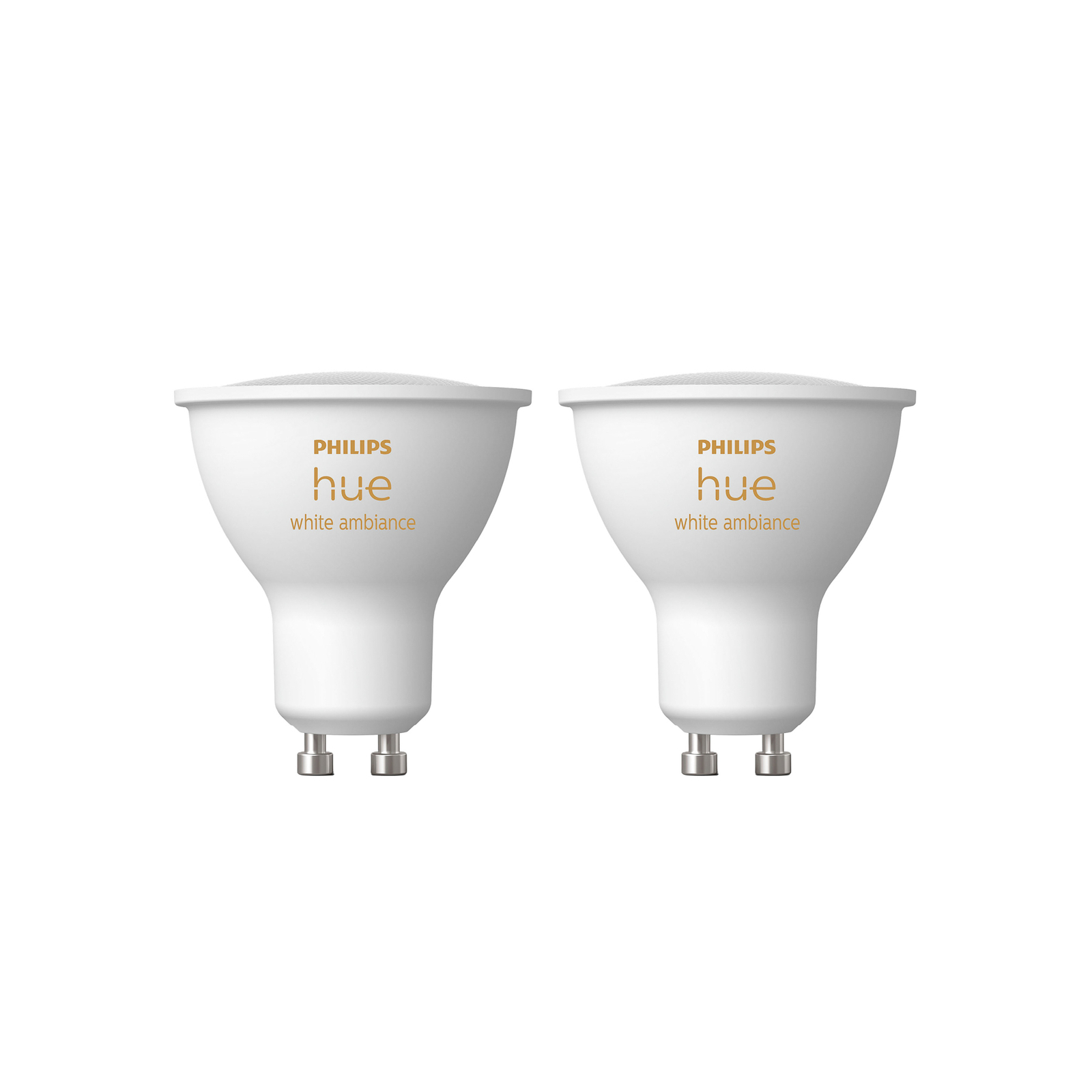 Philips Hue White Ambiance Réflecteur LED GU10 4,2 W, lot de 2