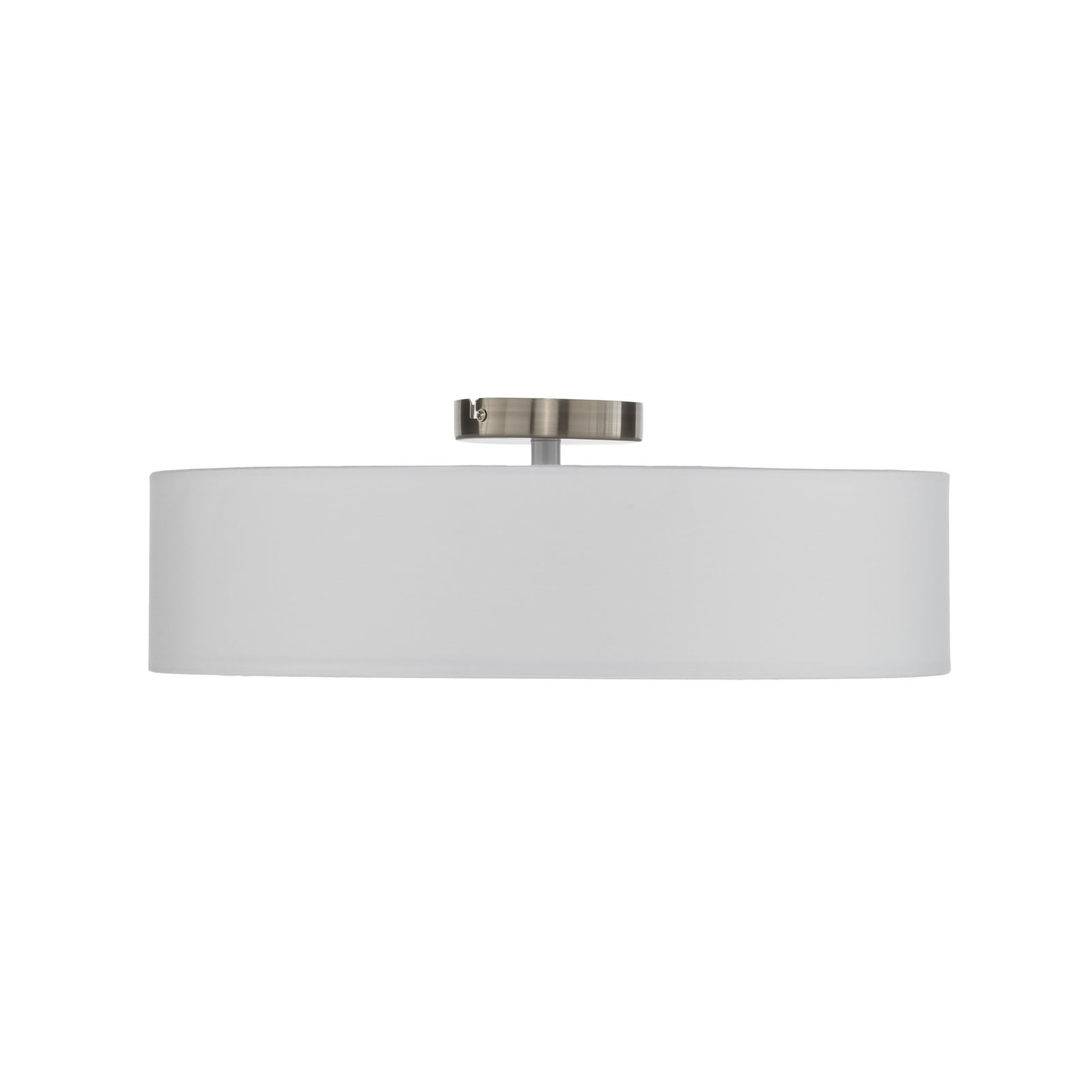 Lindby Sebatin ceiling light, Ø 50 cm, white, fabric, E27