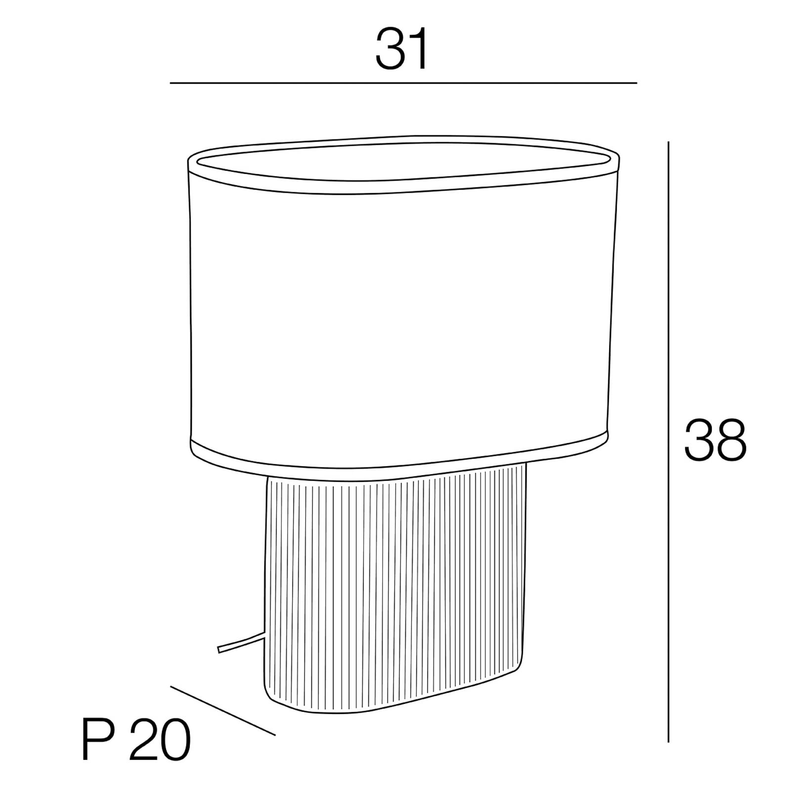 Lampada da tavolo Santorini avorio/beige, altezza 38 cm - COREP SAS