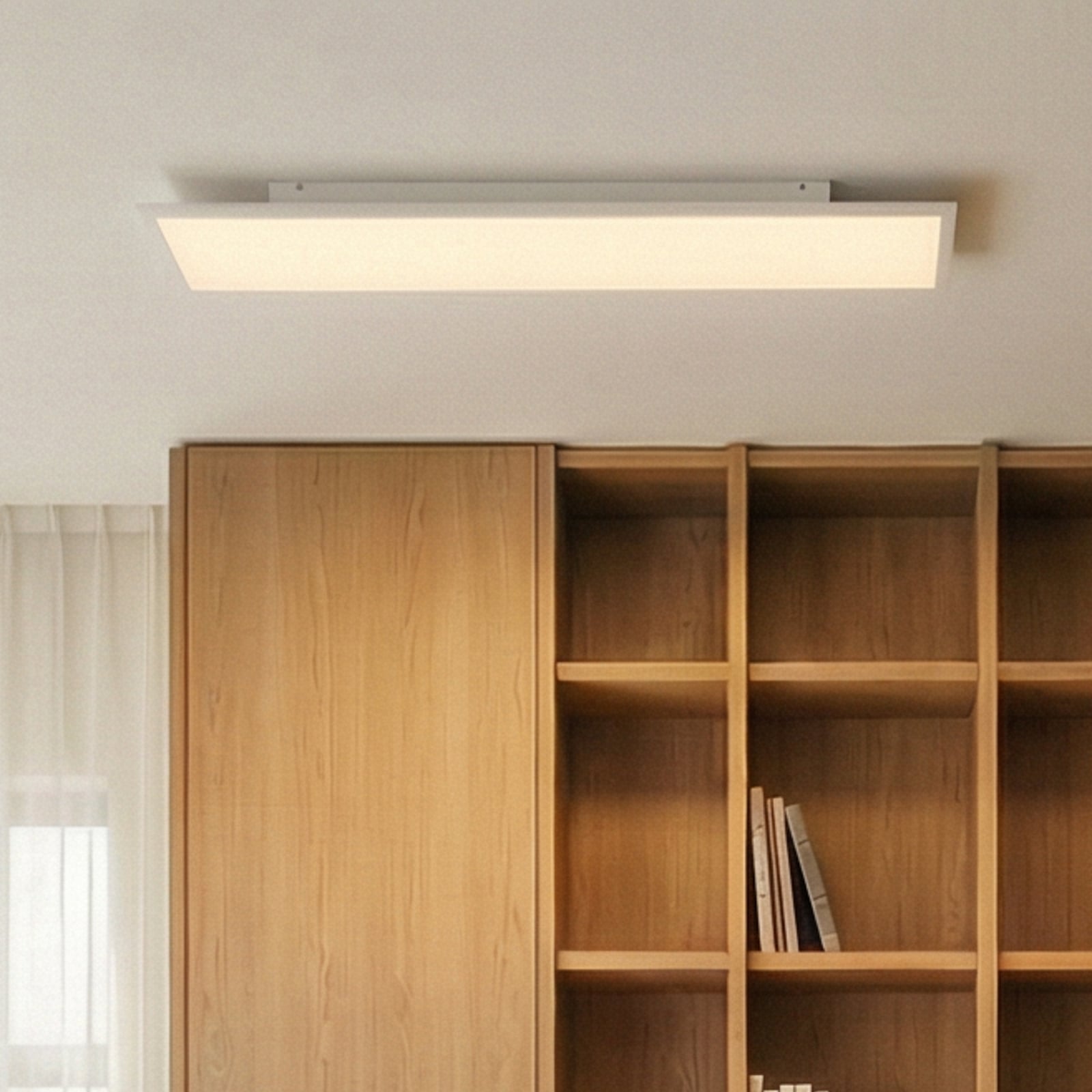 Arcchio LED-panel Arthur, 120 x 30 cm, sølv, 4000 K